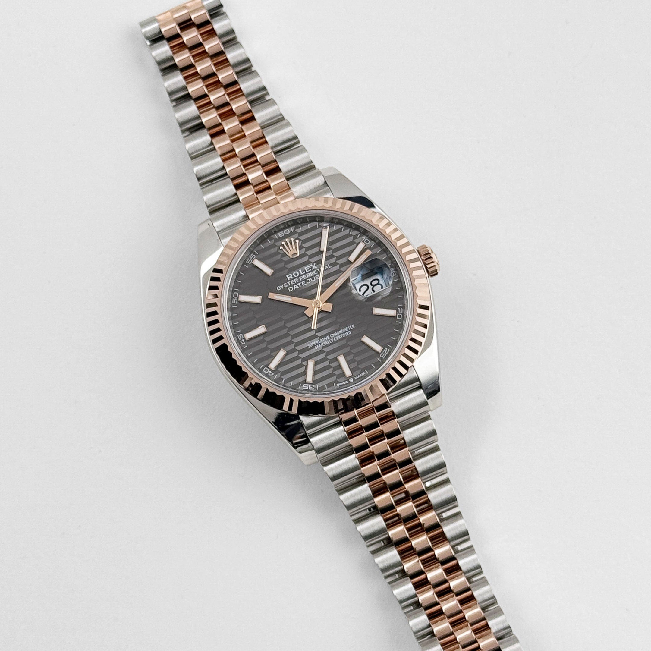 Rolex Datejust 41 126331 Rose Gold Stainless Steel Grey Motif Dial Jubilee (2024)