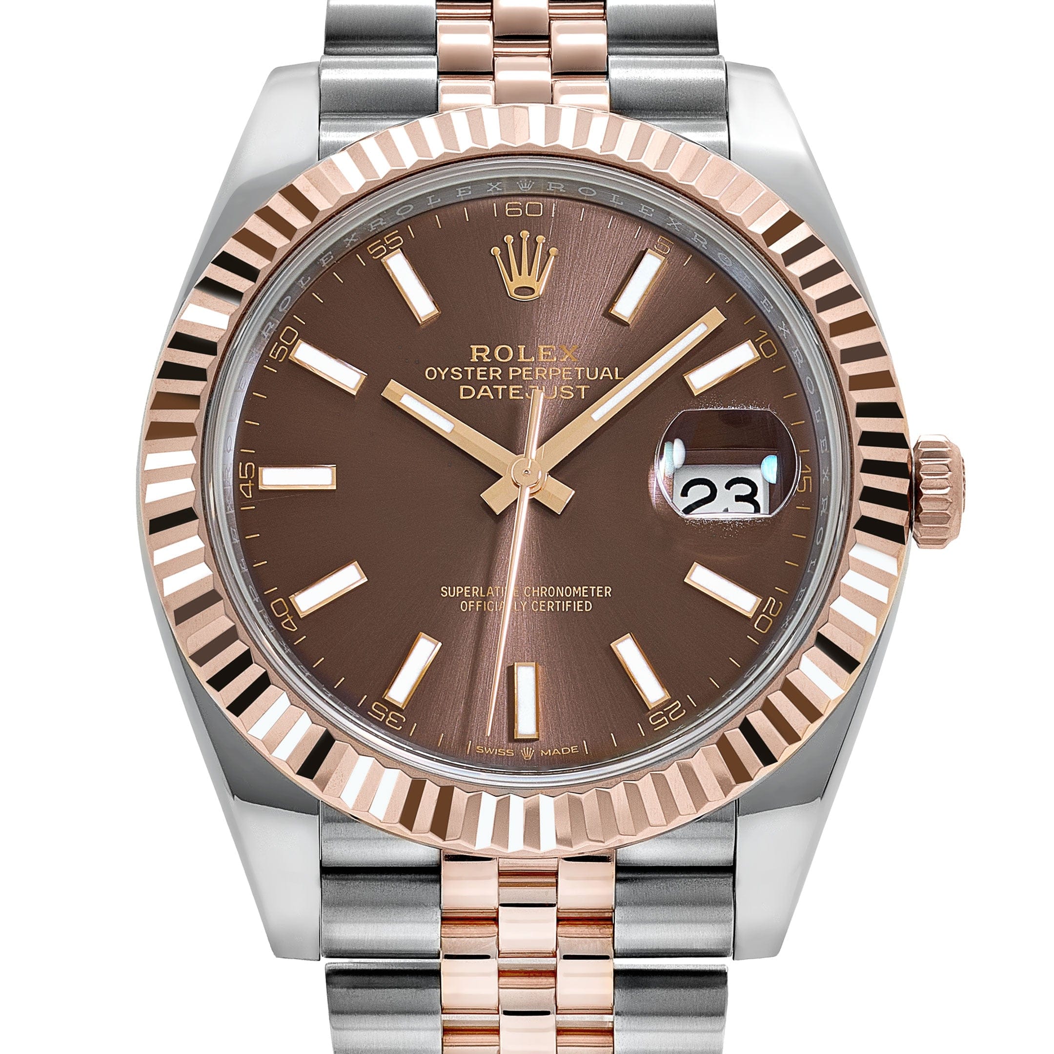 Rolex Datejust 41 126331 Stainless Steel Rose Gold Chocolate Dial Jubilee (2023)