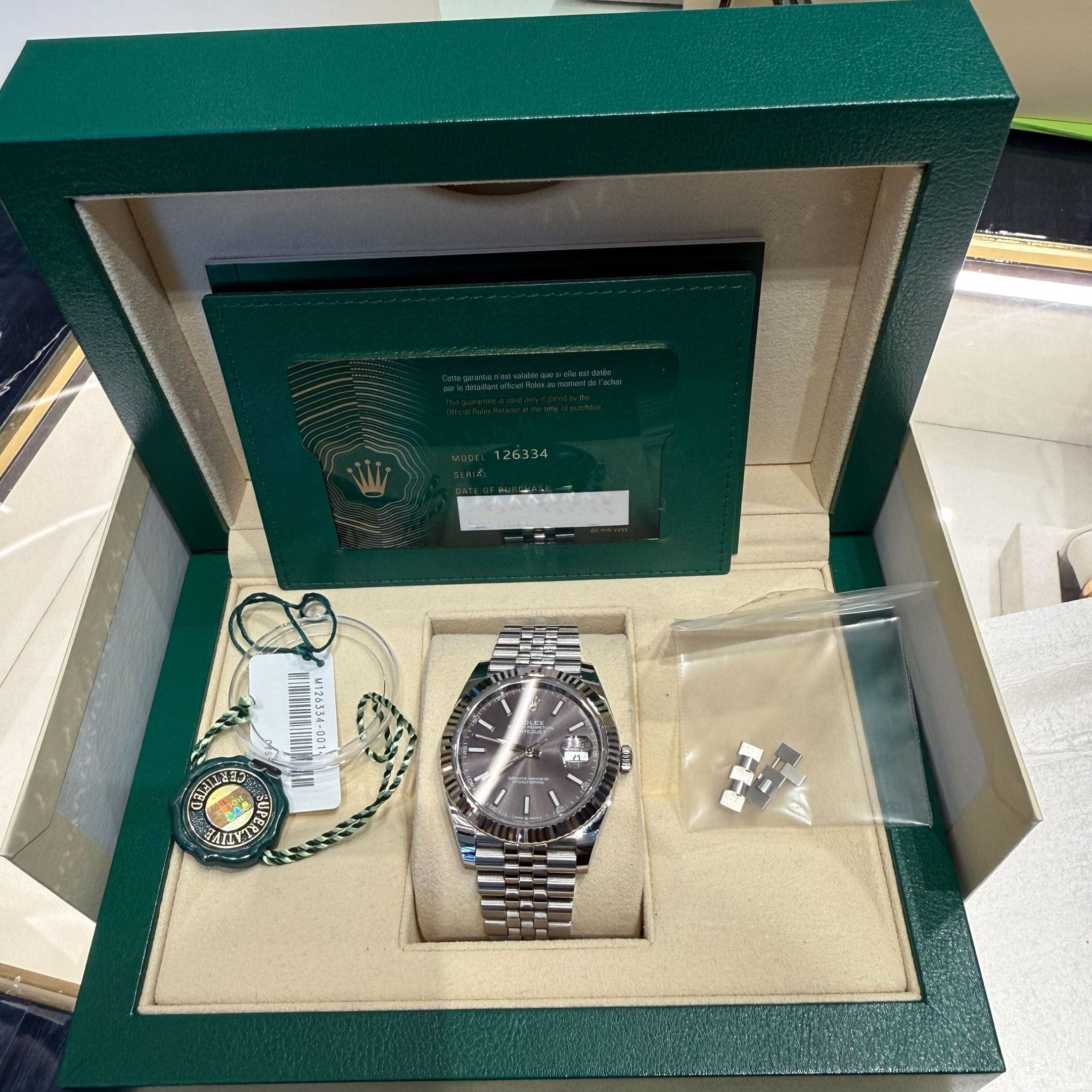 Rolex Datejust 41 126334 Stainless Steel Slate Dial Jubilee (2021)