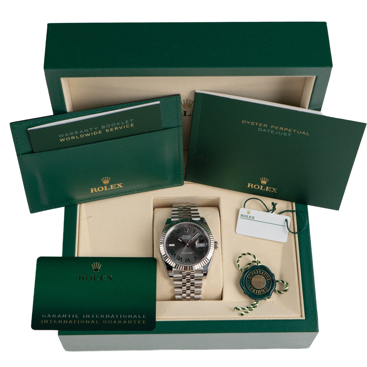 Rolex Datejust 41 126334 'Wimbledon' Stainless Steel Slate Dial Jubilee (2025)