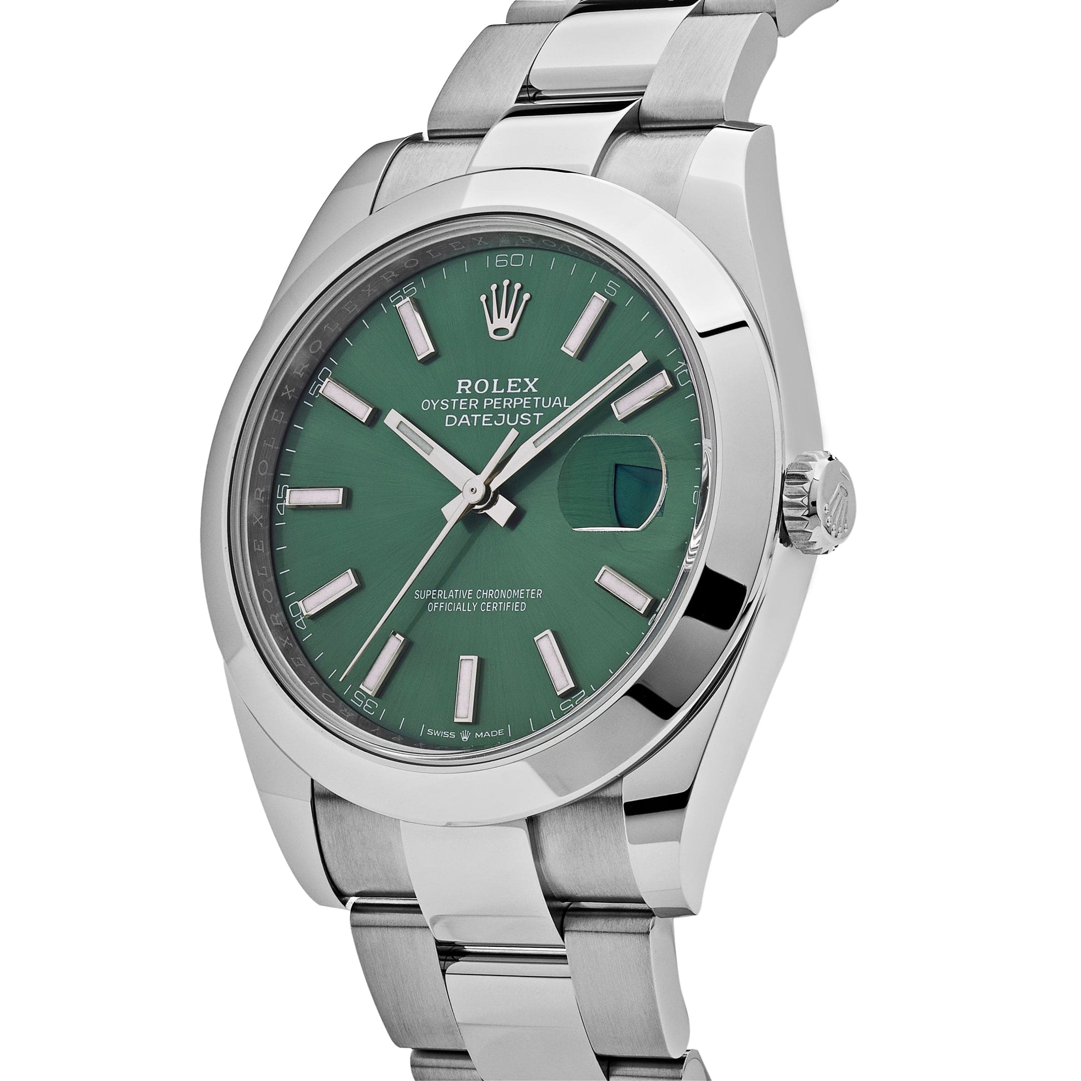 Rolex Datejust 41 Mint Green Dial Steel Oyster Bracelet 126300 (2022) Wrist Aficionado