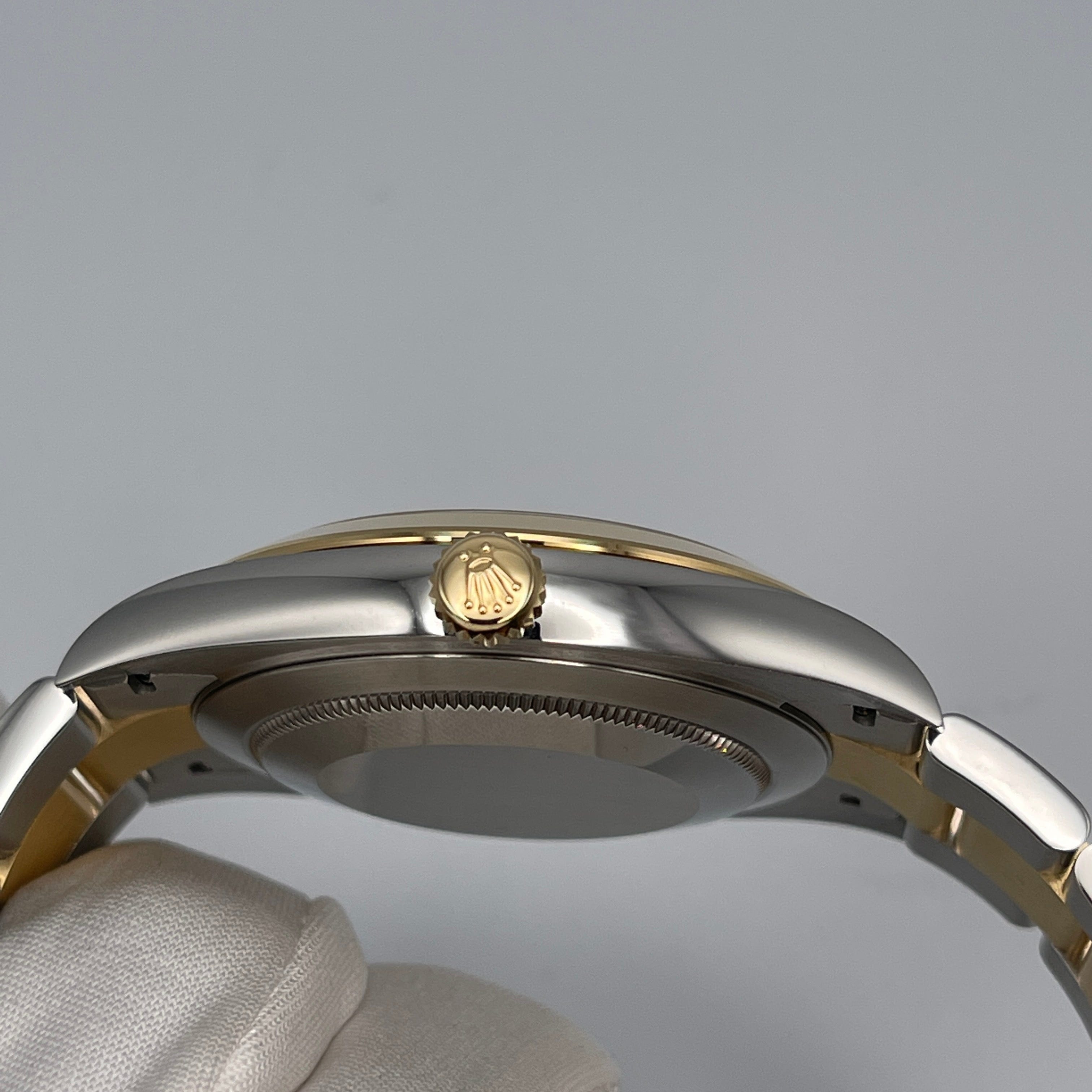 Luxury Watch Rolex Datejust 41 Yellow Gold & Stainless Steel Silver Dial 126303 Wrist Aficionado