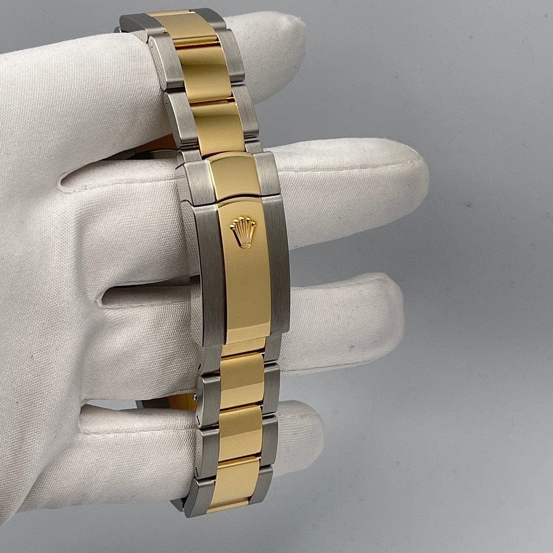 Luxury Watch Rolex Datejust 41 Yellow Gold & Stainless Steel Slate/Green Roman Dial 126333 Wrist Aficionado