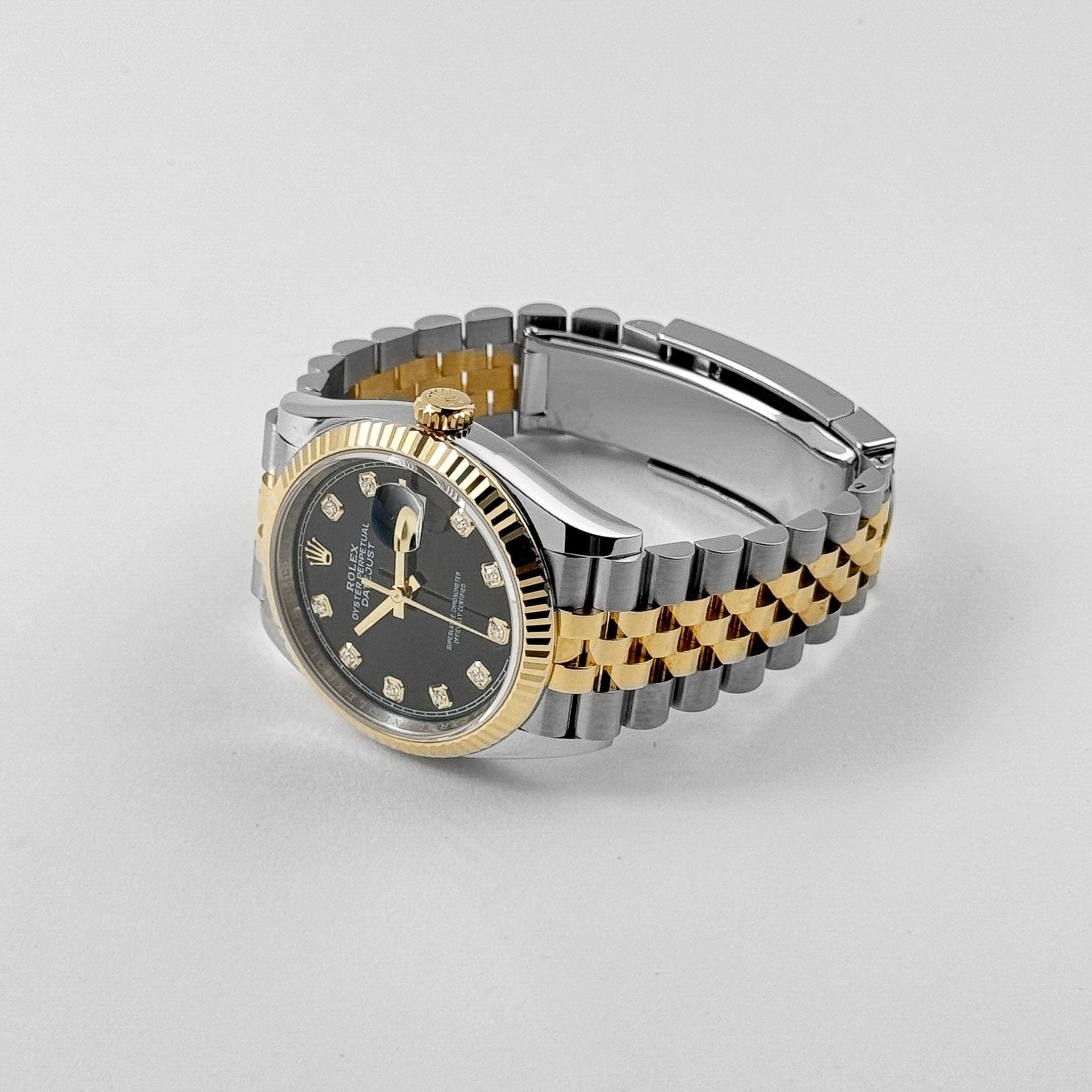 Rolex Datejust36 126233 Stainless Steel Yellow Gold Black Diamond Dial Jubilee (2024)