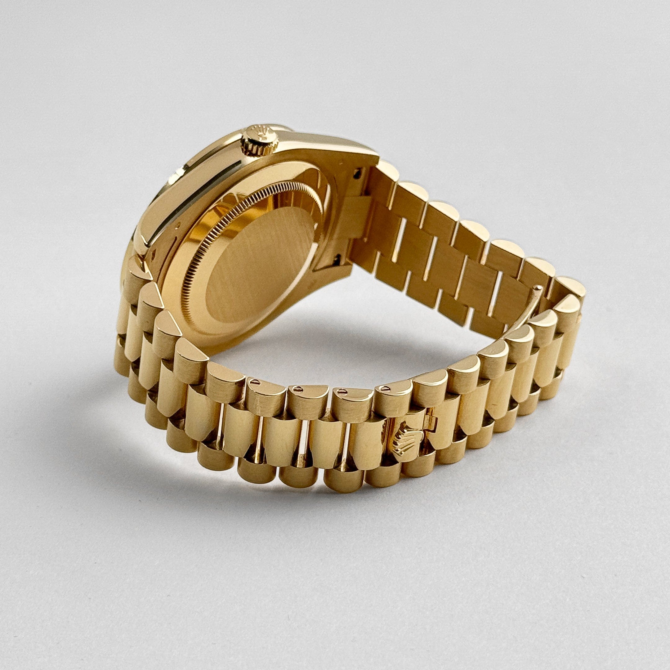 Rolex Day-Date 218398 Yellow Gold Champagne Dial Diamond Bezel (2010)