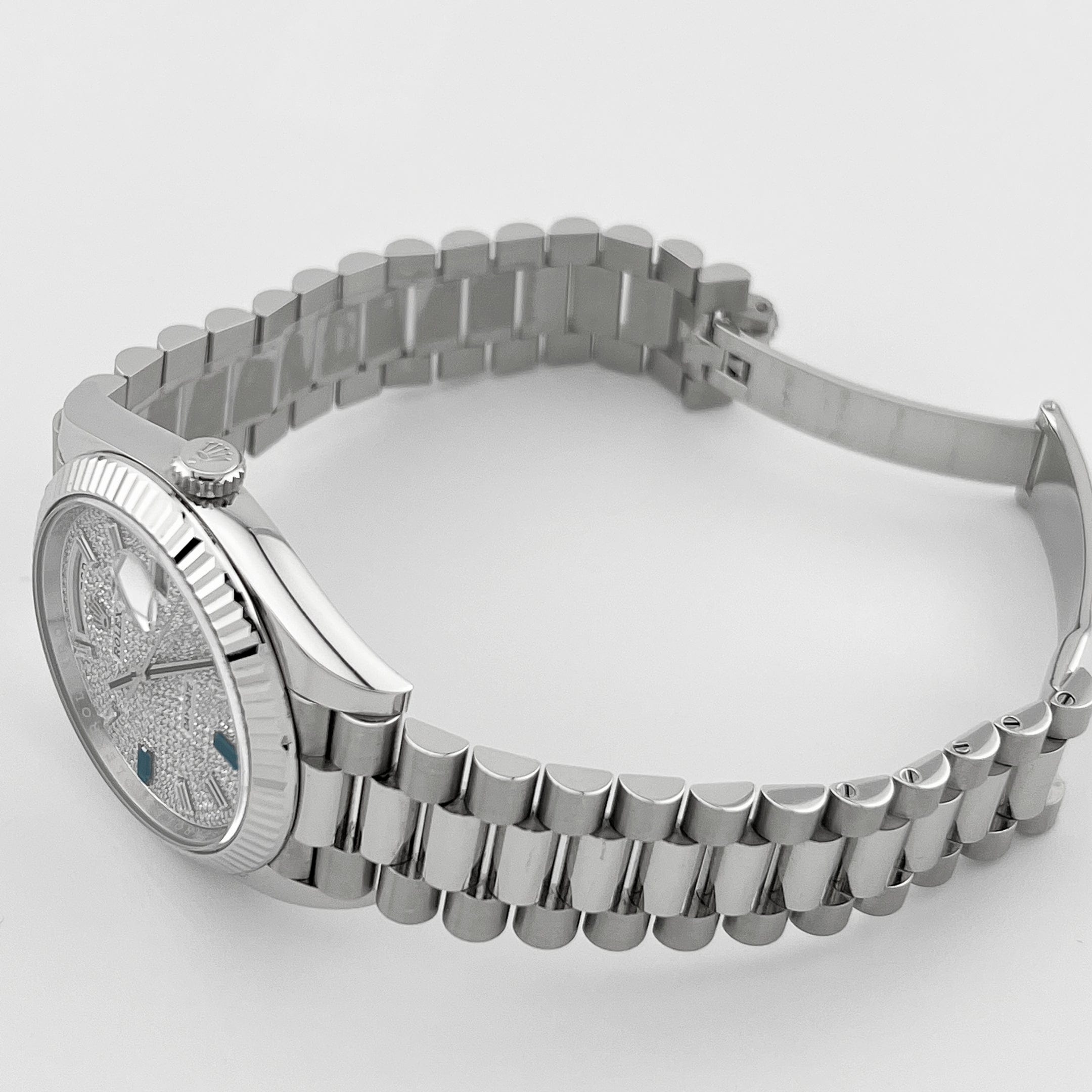 Rolex Day-Date 228236 Platinum Pavé Diamond Dial (2023)