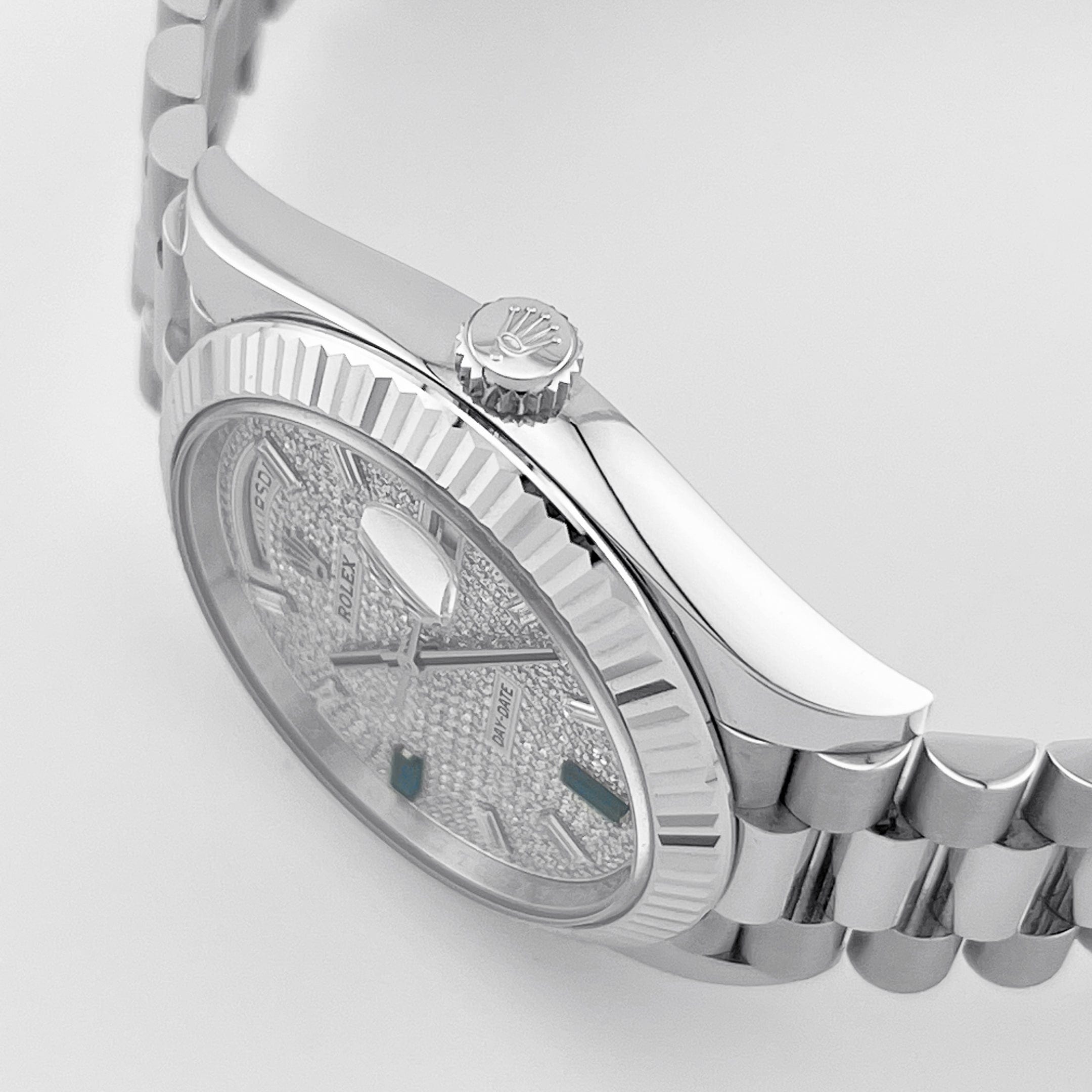 Rolex Day-Date 228236 Platinum Pavé Diamond Dial (2023)