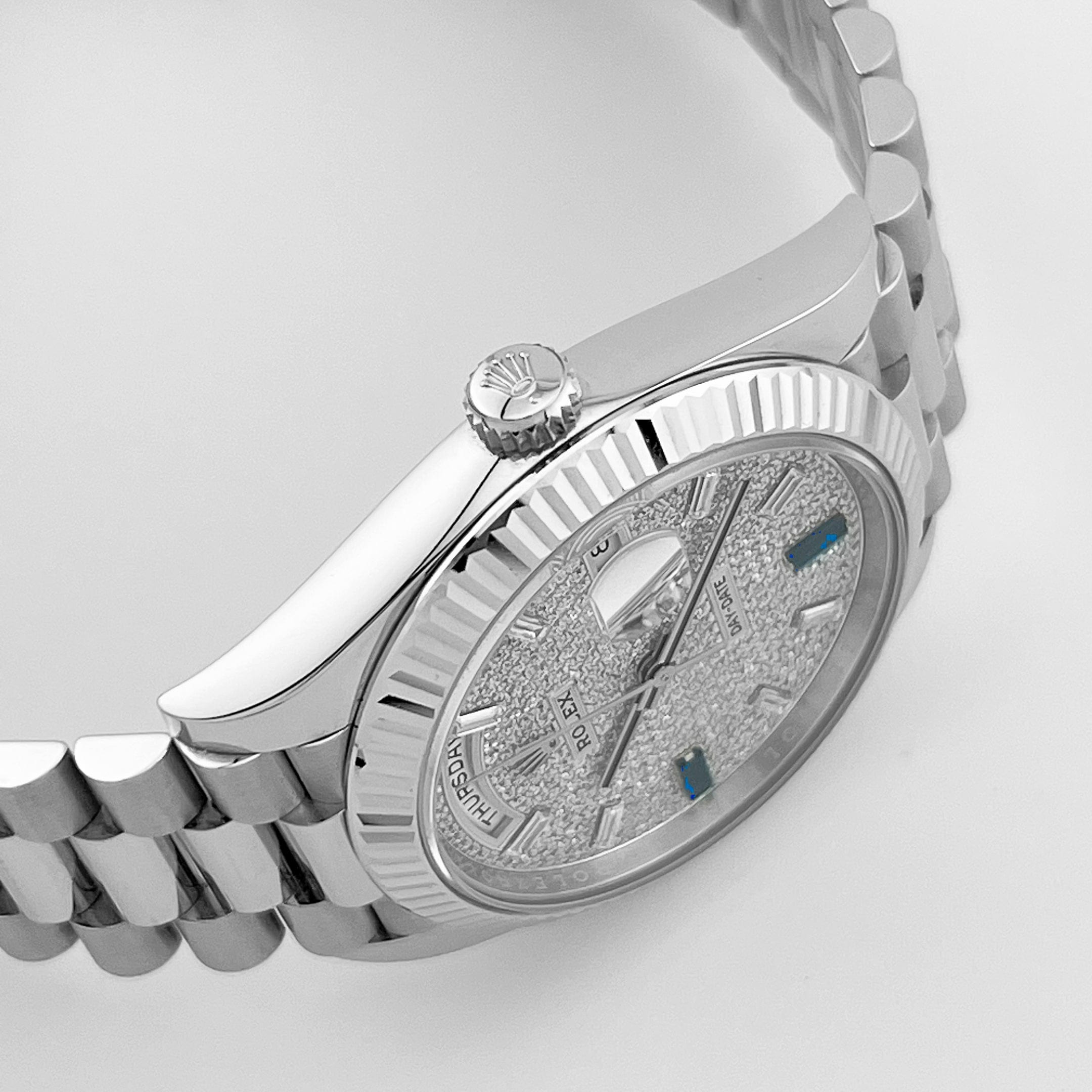 Rolex Day-Date 228236 Platinum Pavé Diamond Dial (2023)