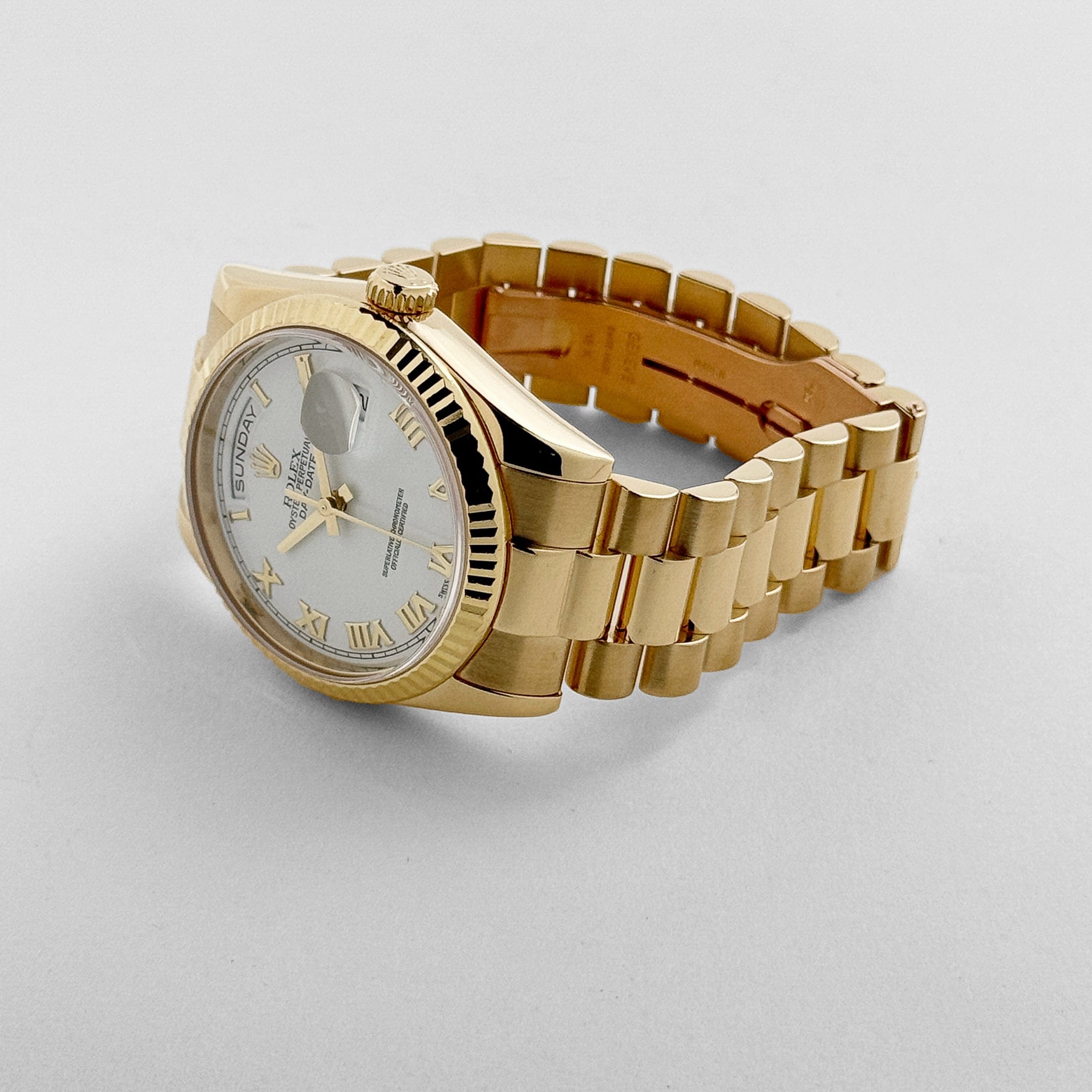 Rolex Day-Date 36 118238 Yellow Gold White Roman Numerals Dial (2021)
