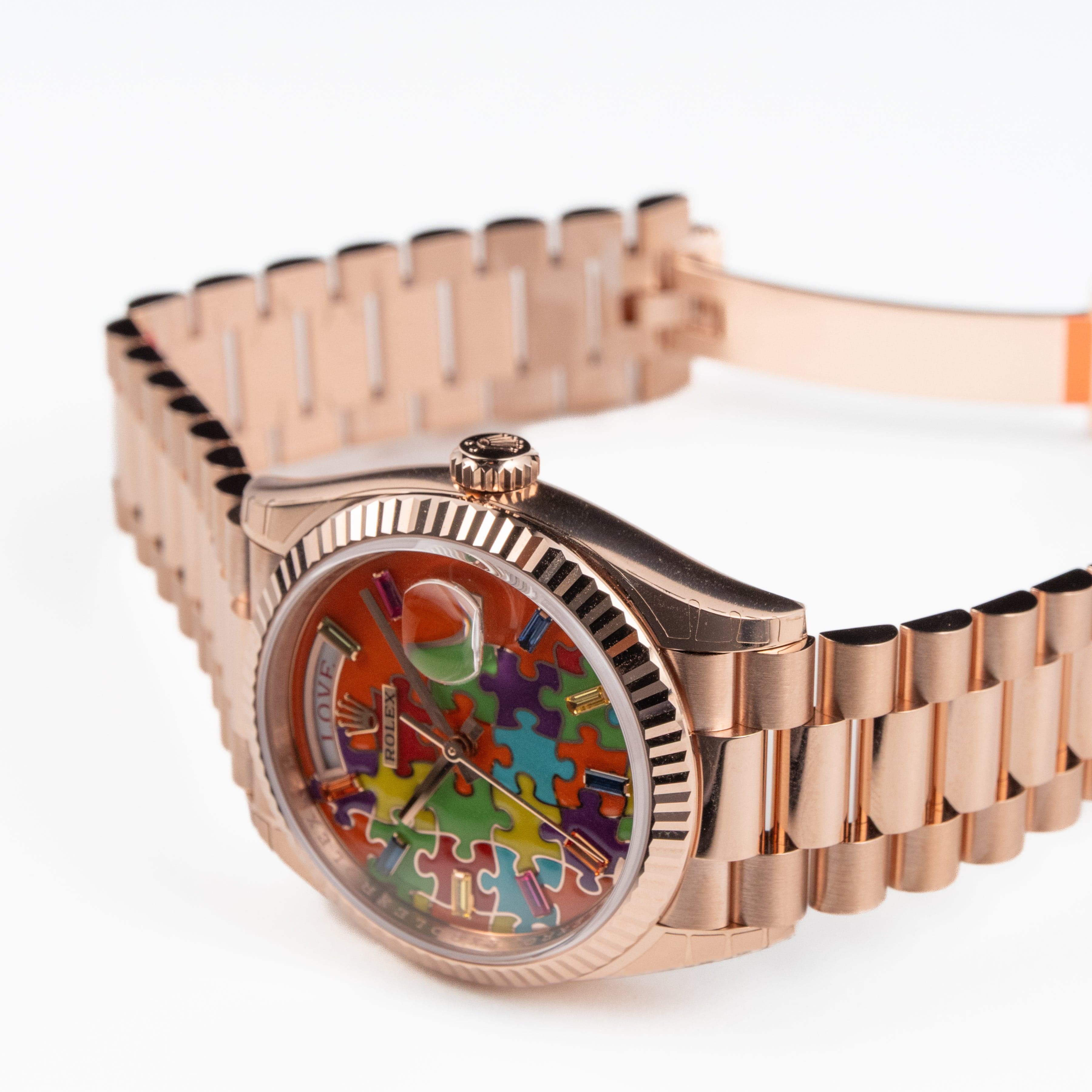 Rolex Day-Date 36 128235 'Emoji Puzzle' Rose Gold (2025)