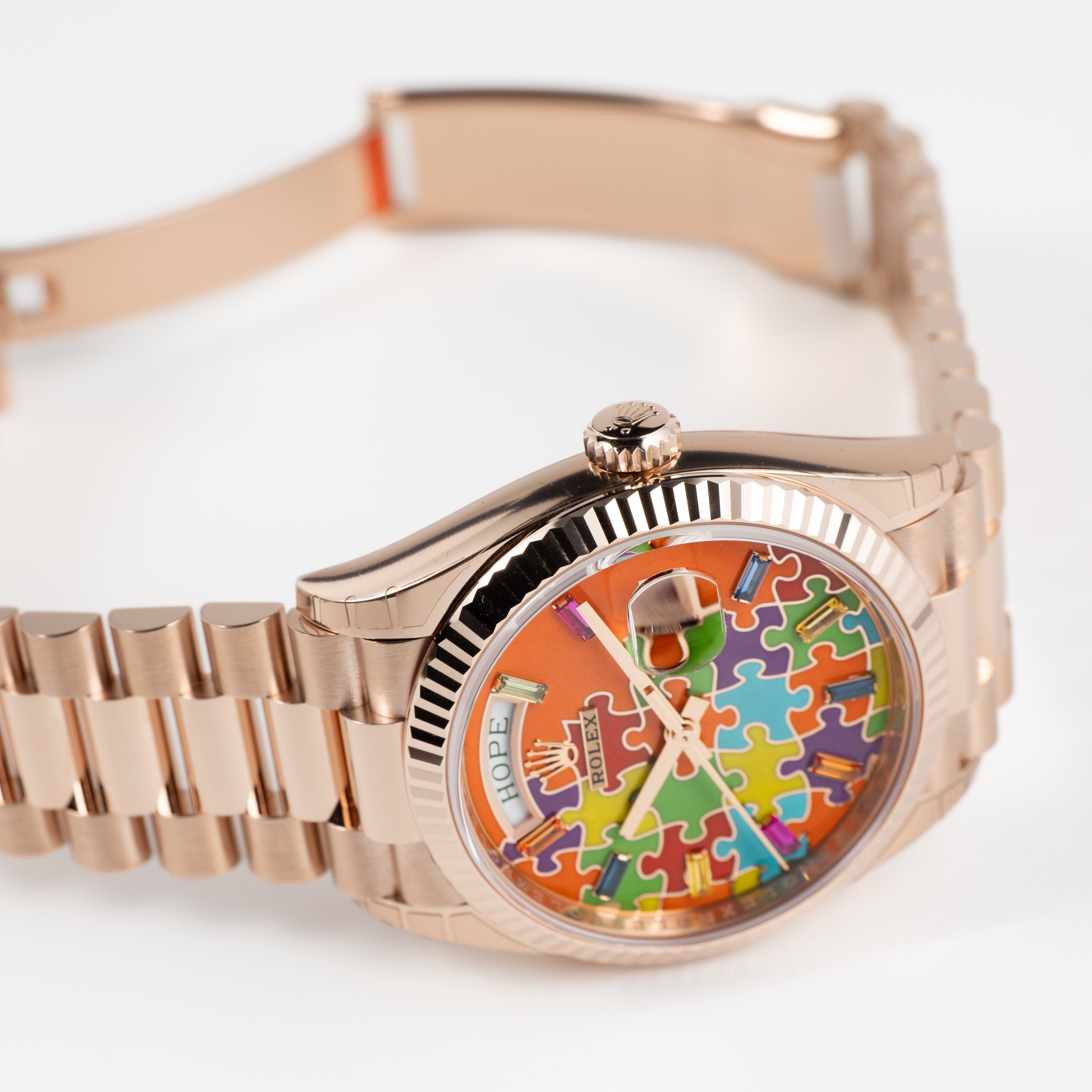 Rolex Day-Date 36 128235 'Emoji Puzzle' Rose Gold (2025)