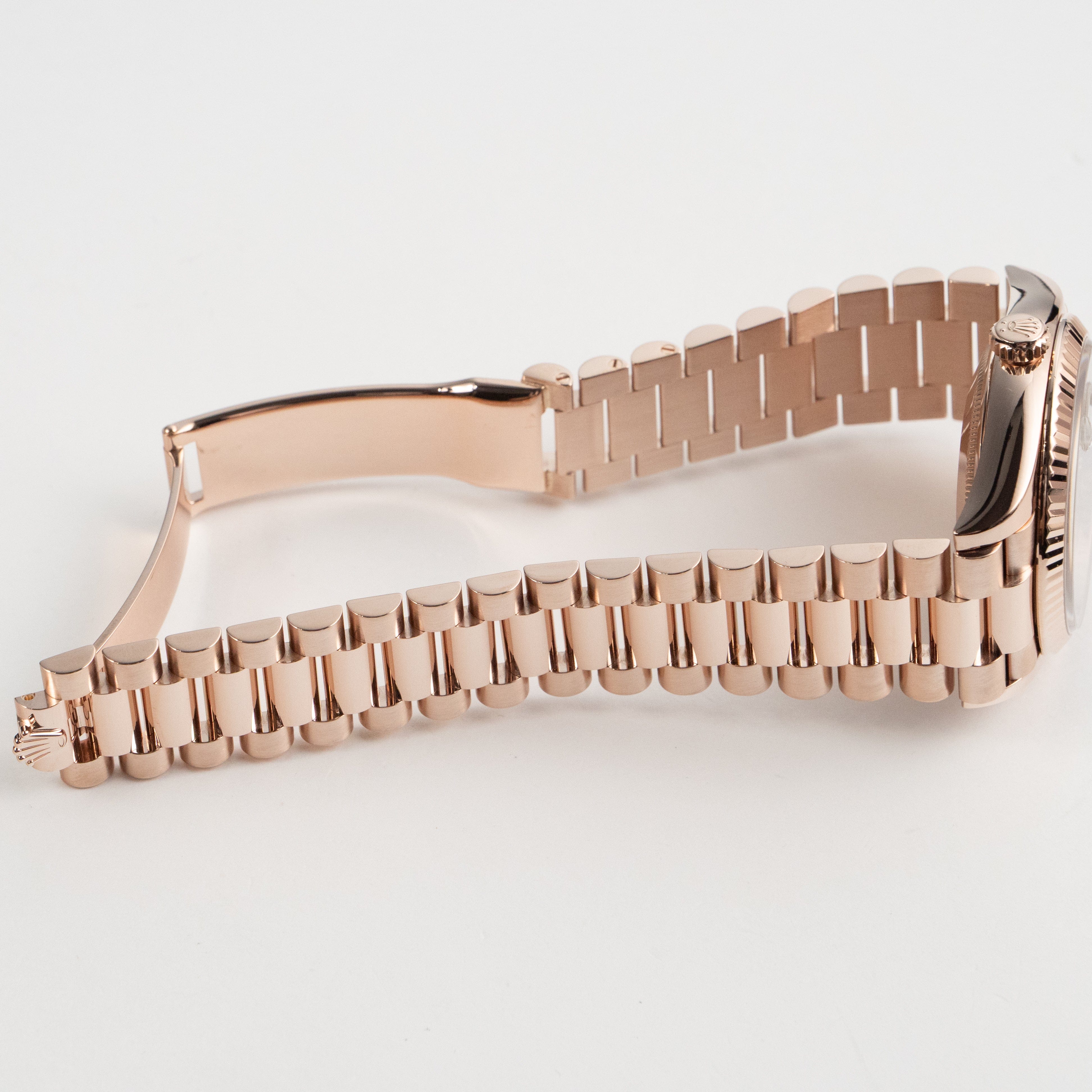 Rolex Day-Date 36 128235 Rose Gold Brown Ombre Diamond Dial (2022)