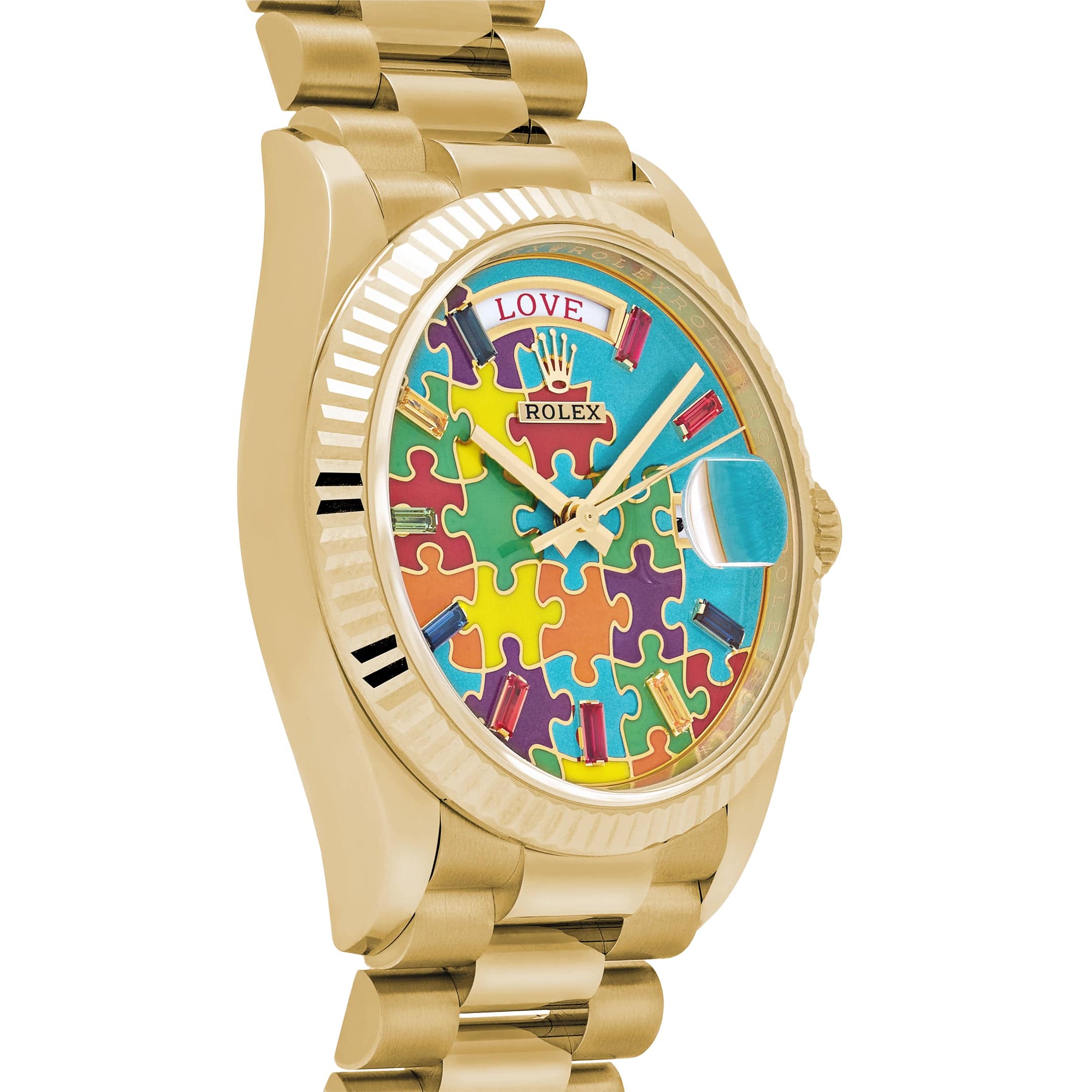 Rolex Day-Date 36 128238 'Emoji Puzzle' Yellow Gold (2025)