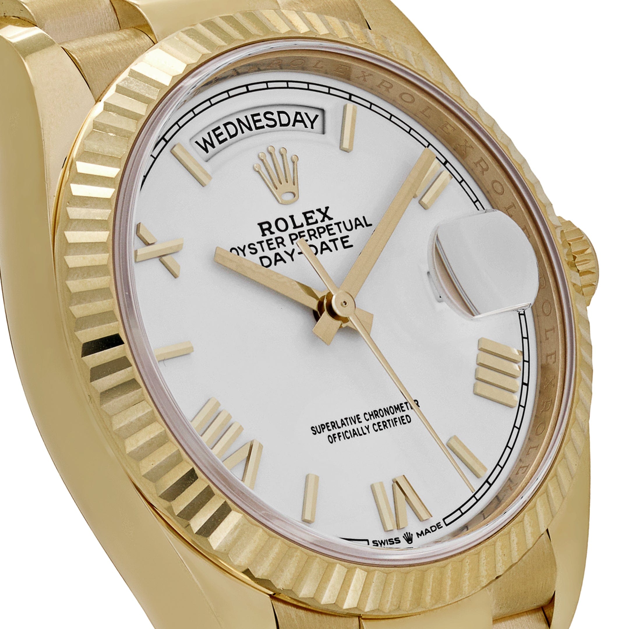 Rolex Day-Date 36 128238 Yellow Gold White Dial (2022)