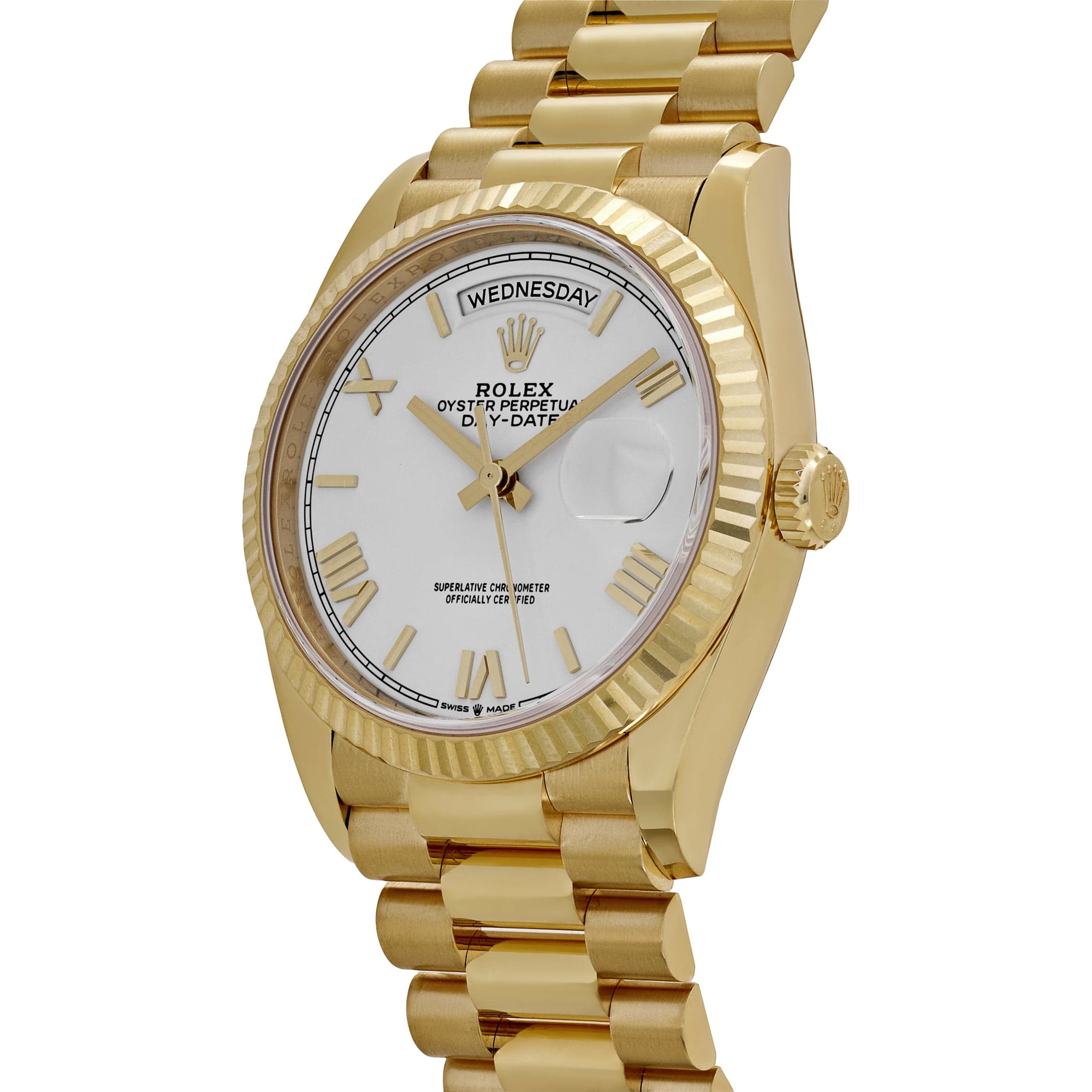 Rolex Day-Date 36 128238 Yellow Gold White Dial (2022)
