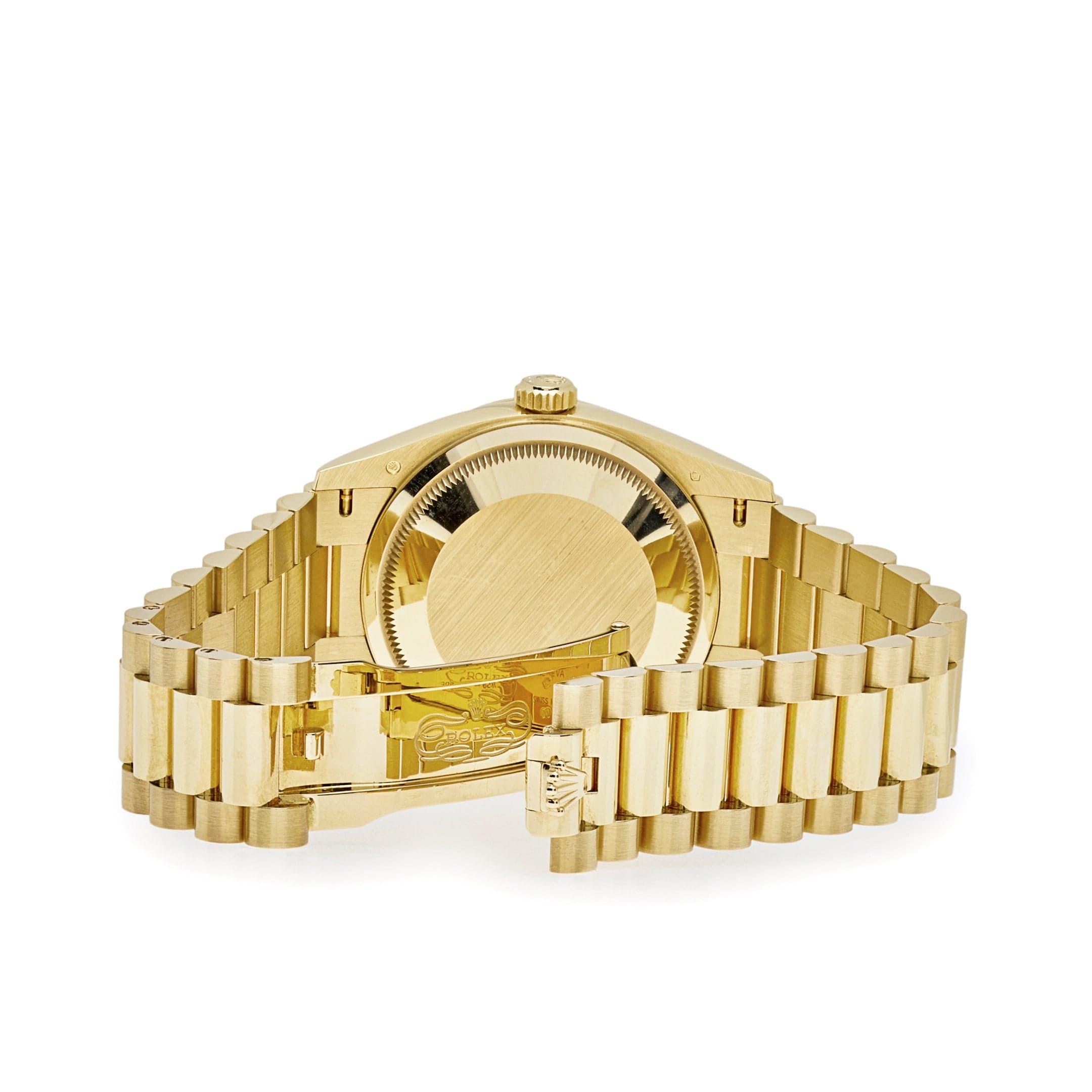 Luxury Watch Rolex Day-Date 36 Yellow Gold Turquoise Diamond Dial 128238 Wrist Aficionado