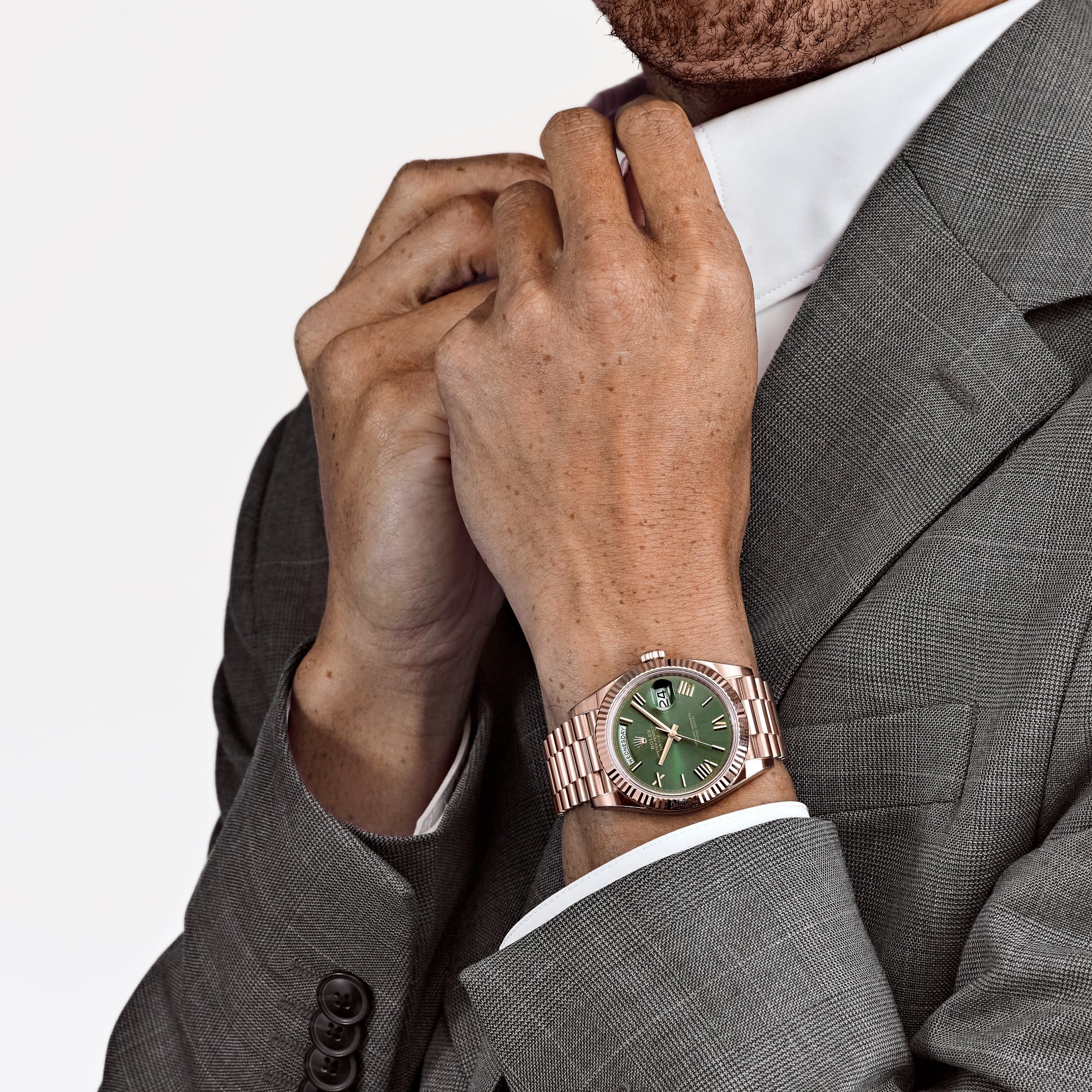 Rolex Day-Date 40 228235 Rose Gold Olive Green Dial (2023)