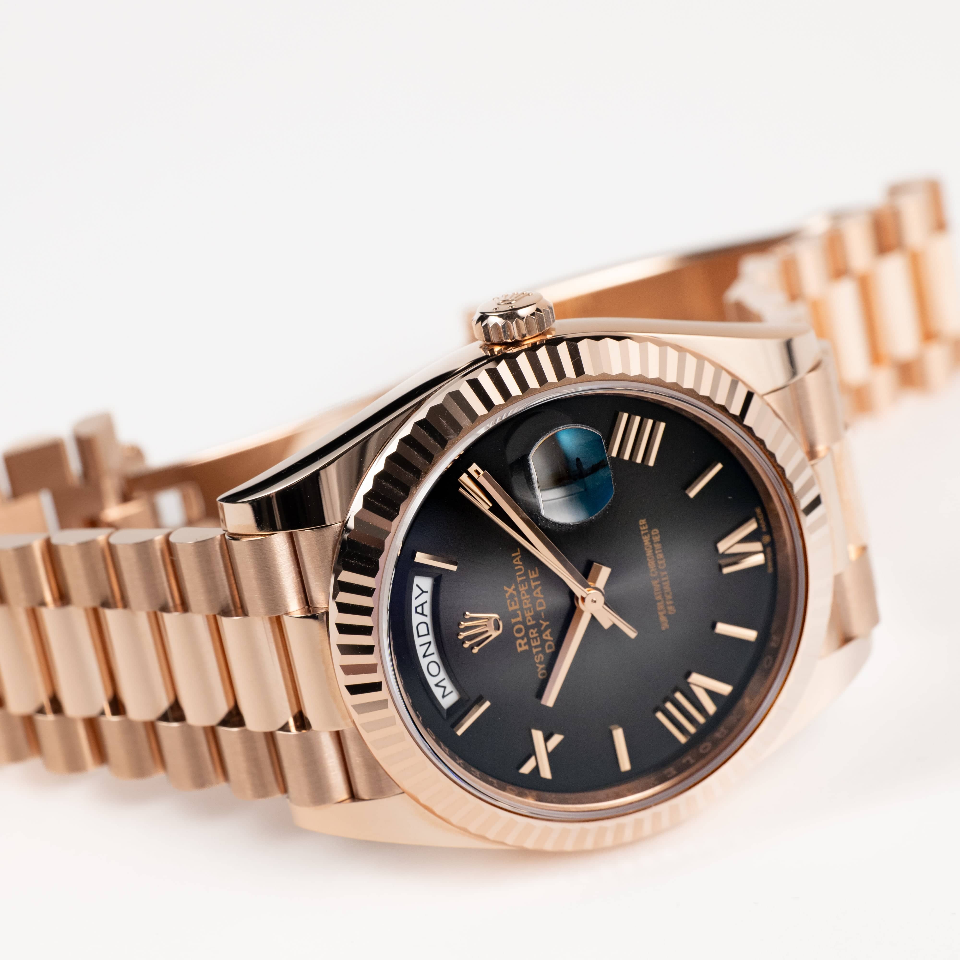 Rolex Day-Date 40 228235 Rose Gold Slate Ombre Dial (2024)
