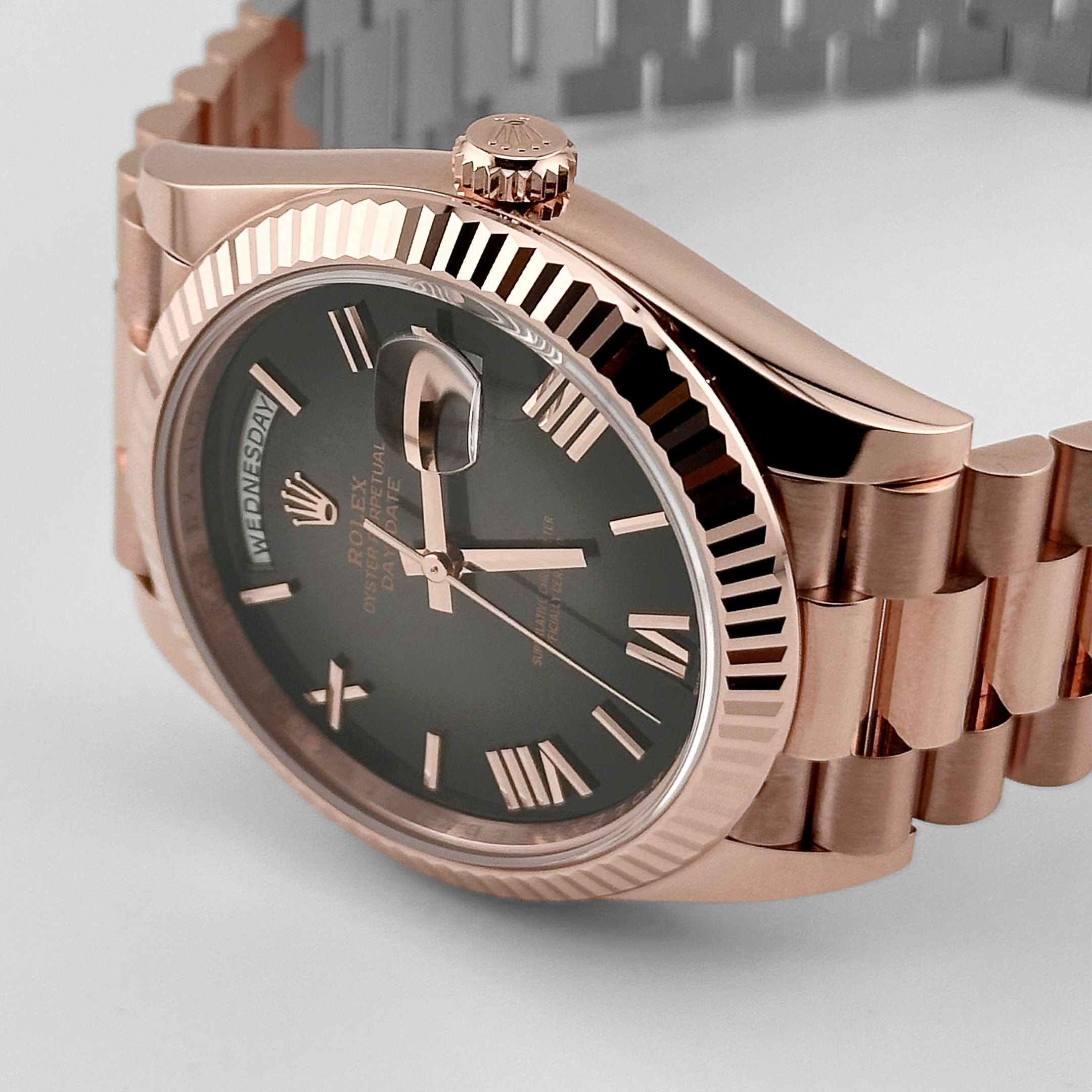 Rolex Day-Date 40 228235 Rose Gold Slate Ombre Dial (2025)