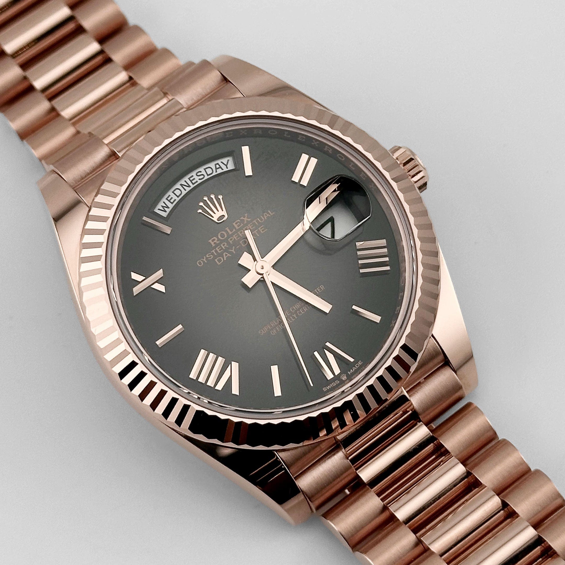 Rolex Day-Date 40 228235 Rose Gold Slate Ombre Dial (2025)