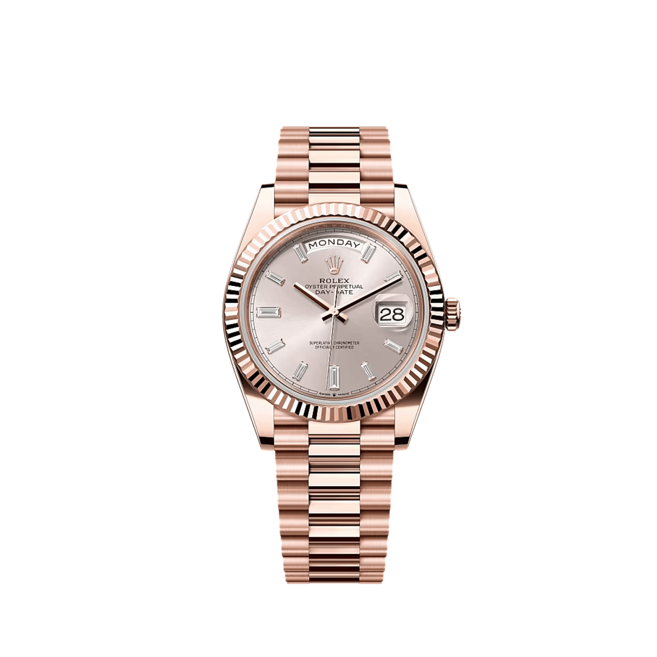 Rolex Day-Date 40 228235 Rose Gold Sundust Diamond Dial