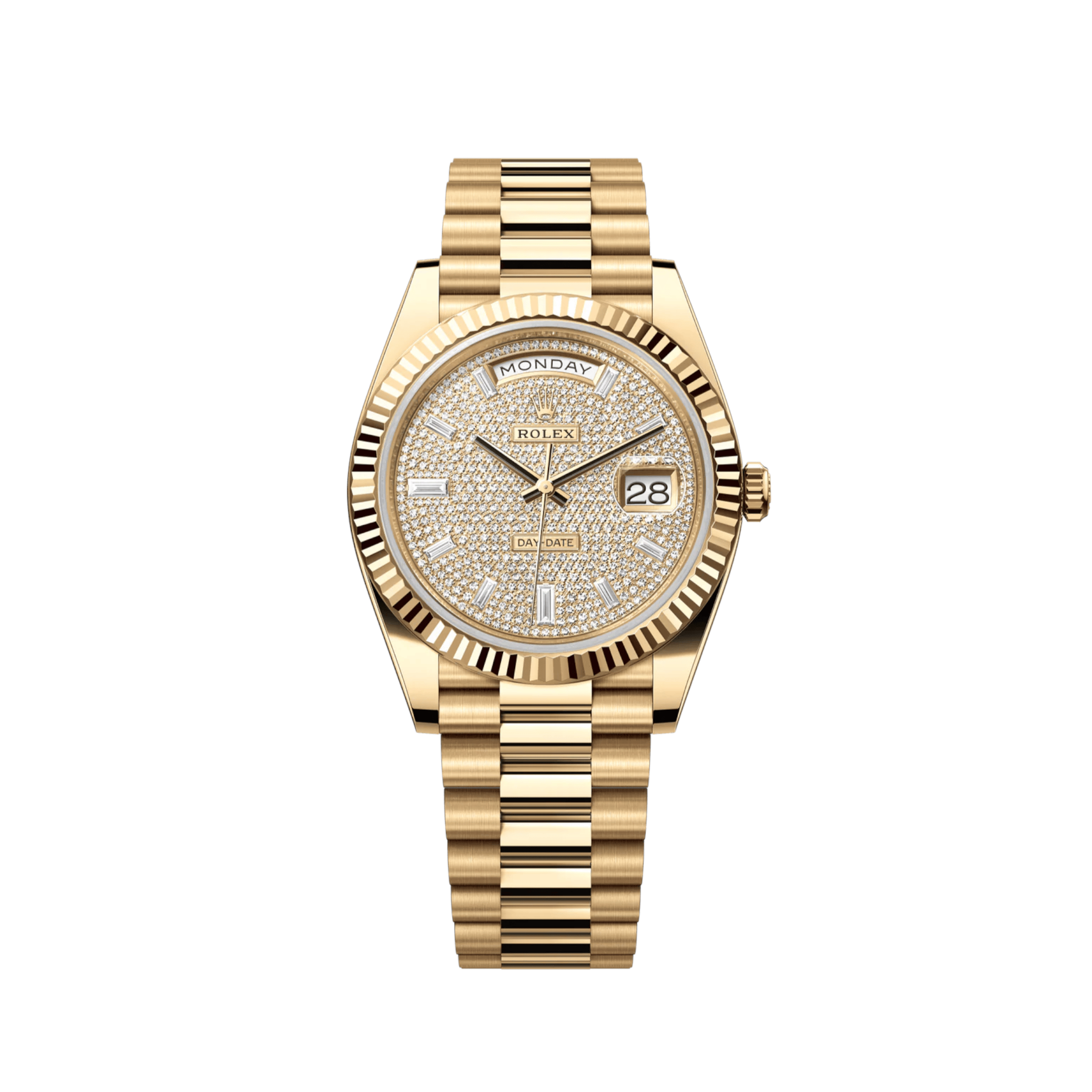 Rolex Day-Date 40 228238 Yellow Gold Diamond Pavé Dial (2025)