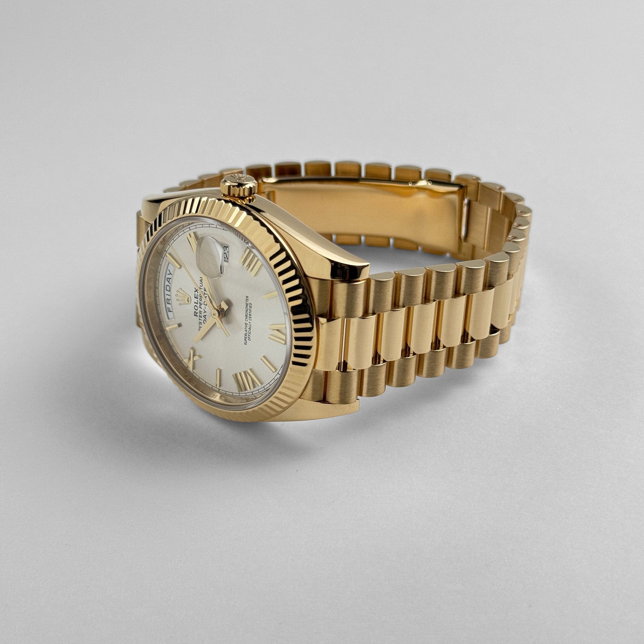 Rolex Day-Date 40 228238 Yellow Gold Silver Dial (2021)