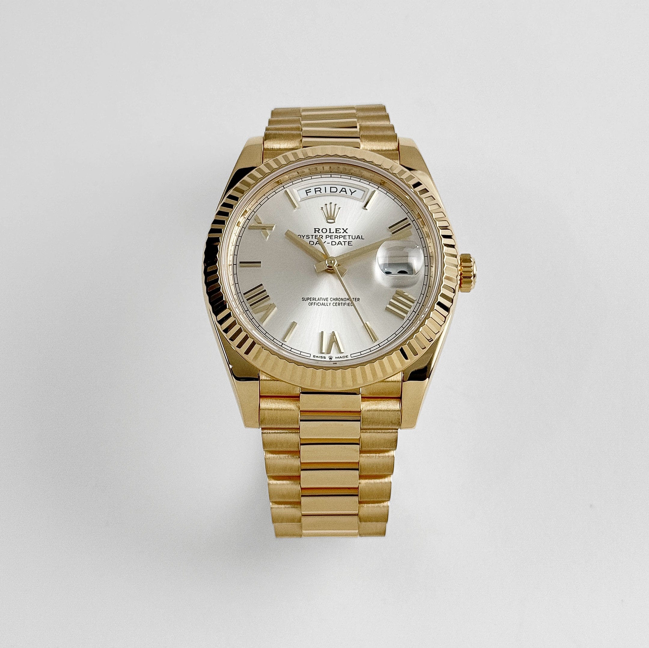 Rolex Day-Date 40 228238 Yellow Gold Silver Dial (2021)