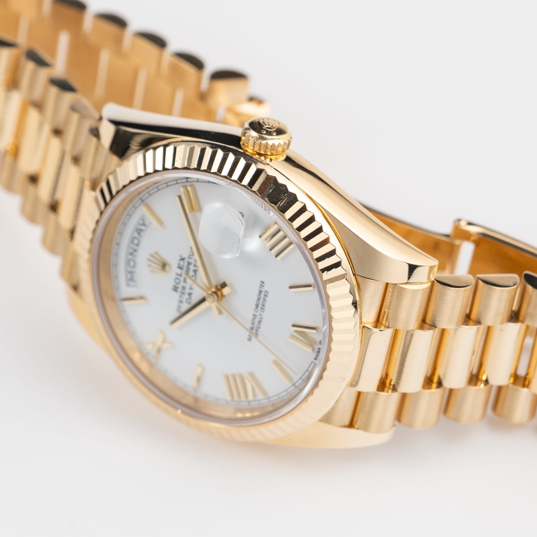 Rolex Day-Date 40 228238 Yellow Gold White Roman Numerals Dial (2021)