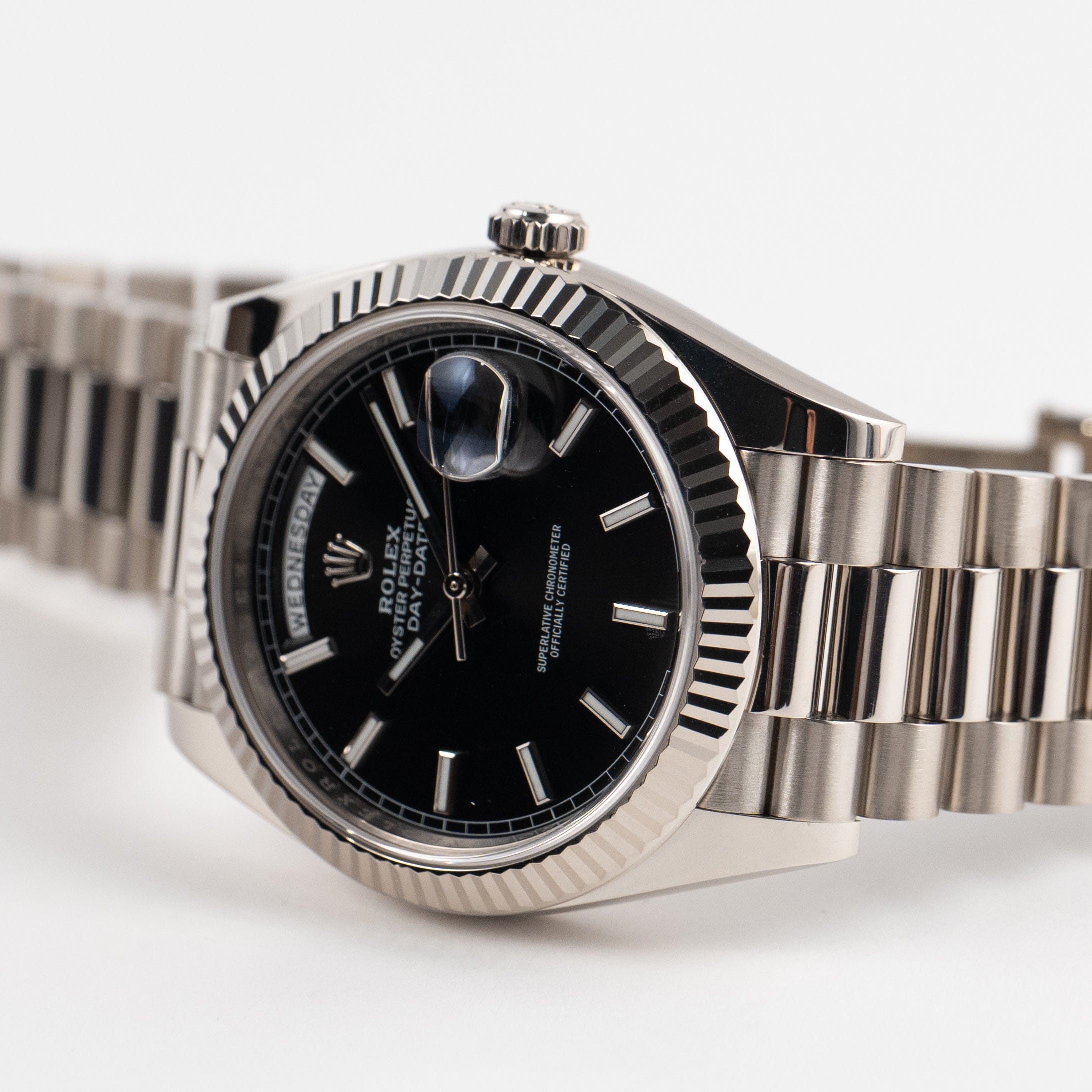 Rolex Day-Date 40 228239 White Gold Black Dial (2016)