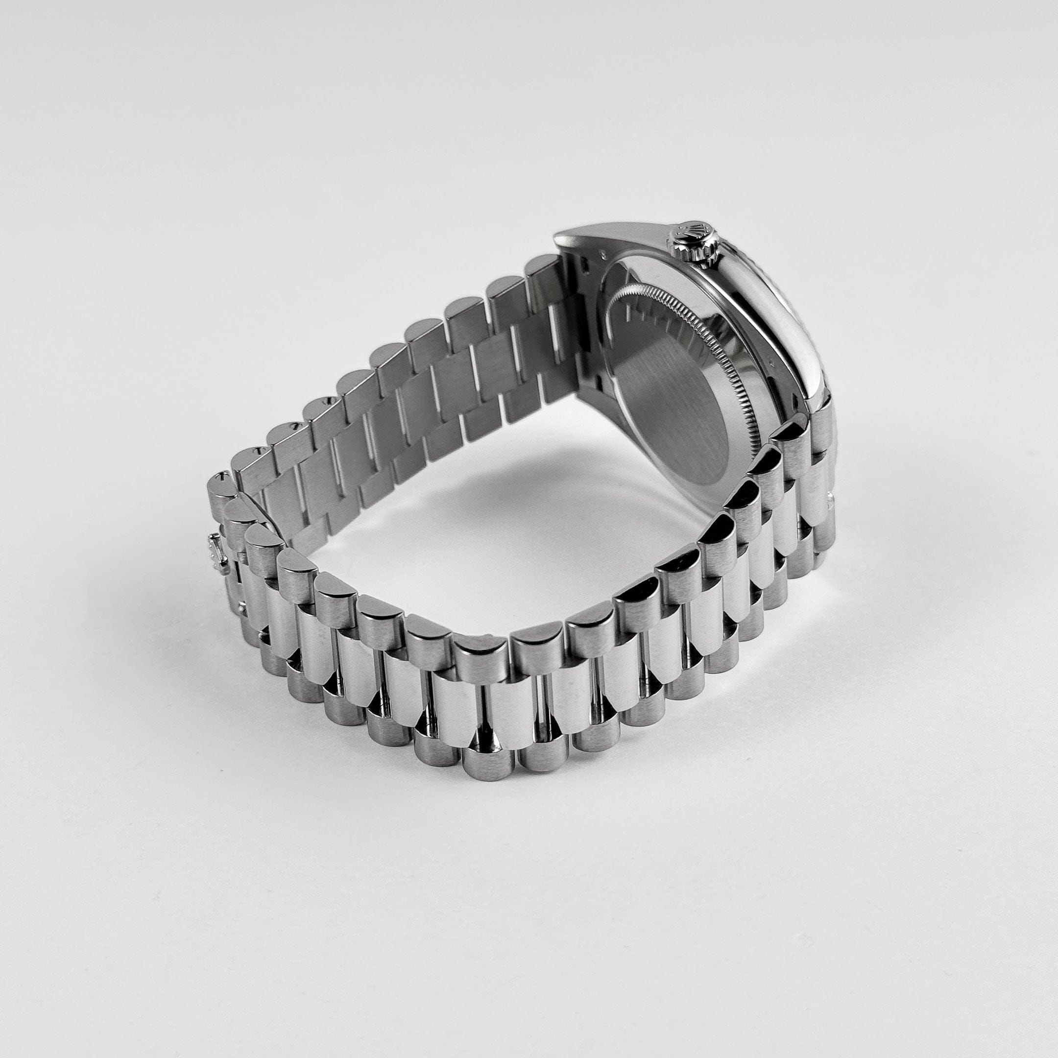 Rolex-Day Date 40 228239 White Gold Silver Stripe Motif Dial (2018)