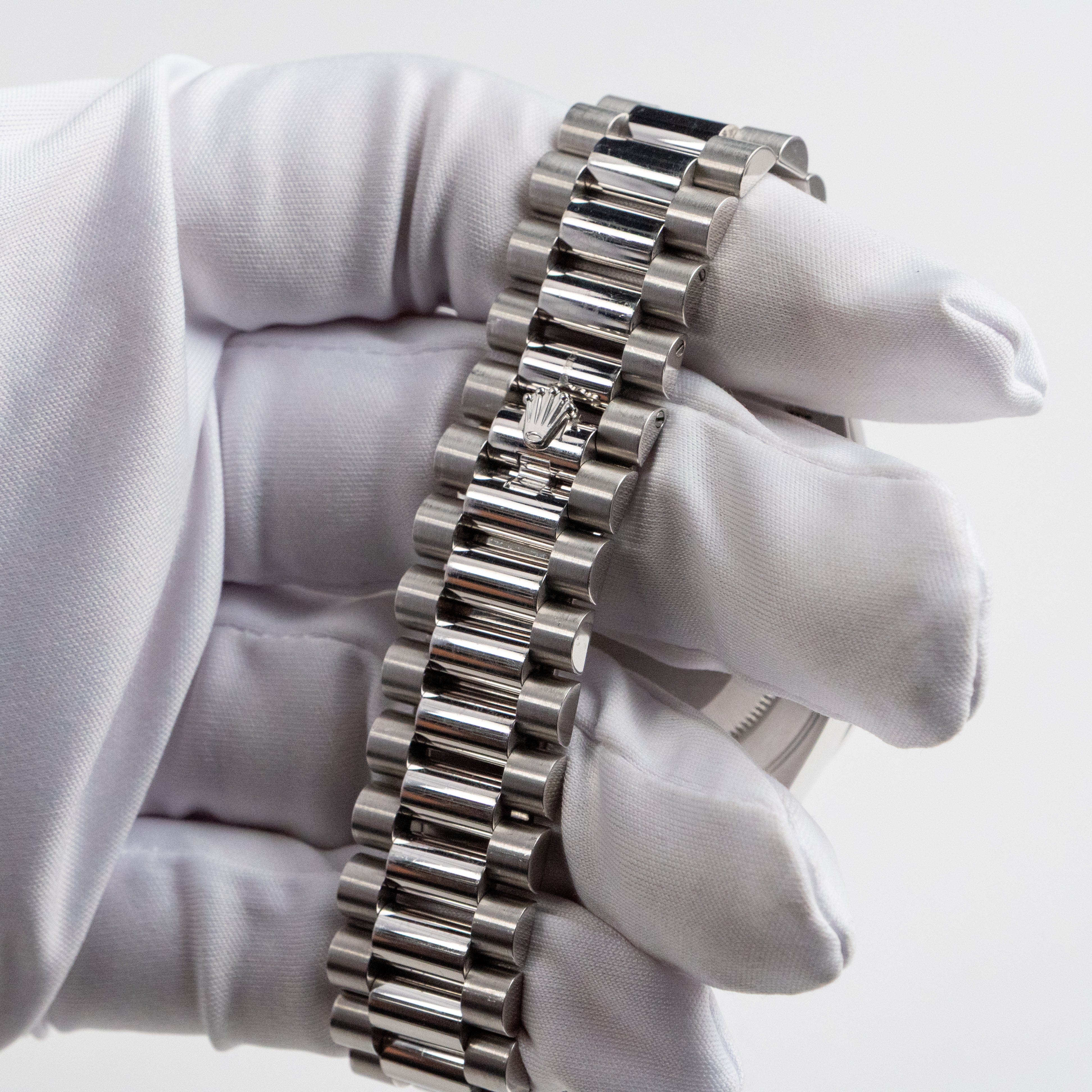 Rolex Day-Date 40 228396TBR Platinum Diamond Bezel Ice Blue Diamond Dial (2017)