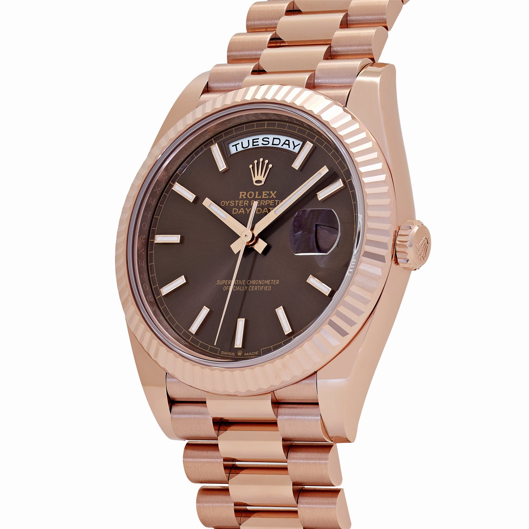 Rolex Day-Date 40 Reference 228235 Rose Gold Chocolate Dial (2024)