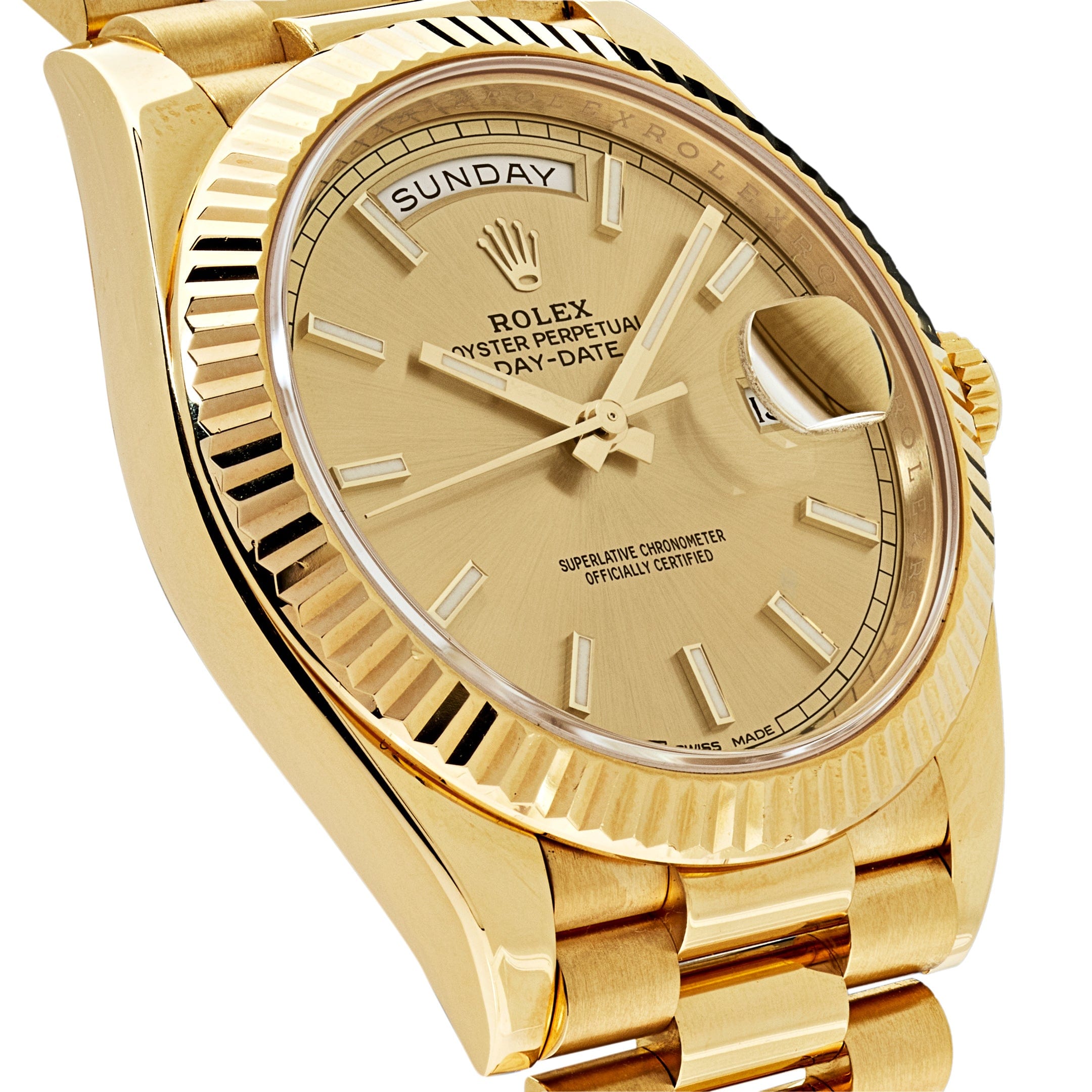 Rolex Day-Date 40 Yellow Gold Champagne Dial 228238
