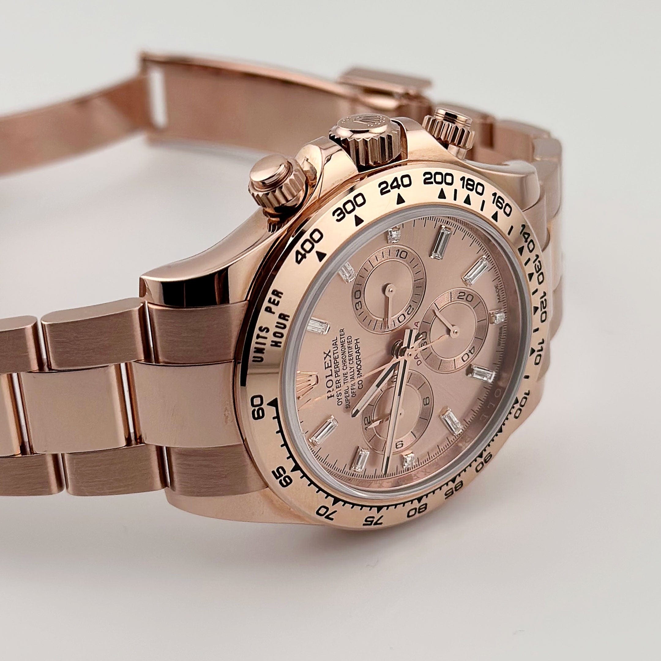 Rolex Daytona 116505 Rose Gold Sundust Diamond Baguette Dial (2019)