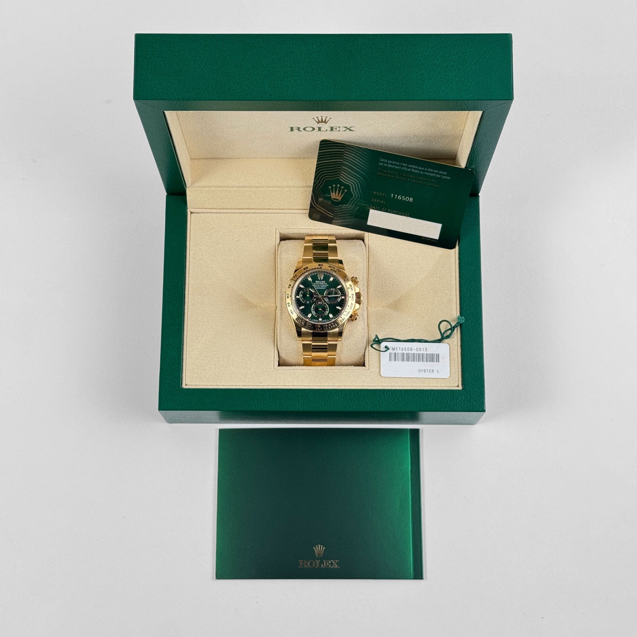 Rolex Daytona 116508 'John Mayer' Yellow Gold Green Dial (2023)