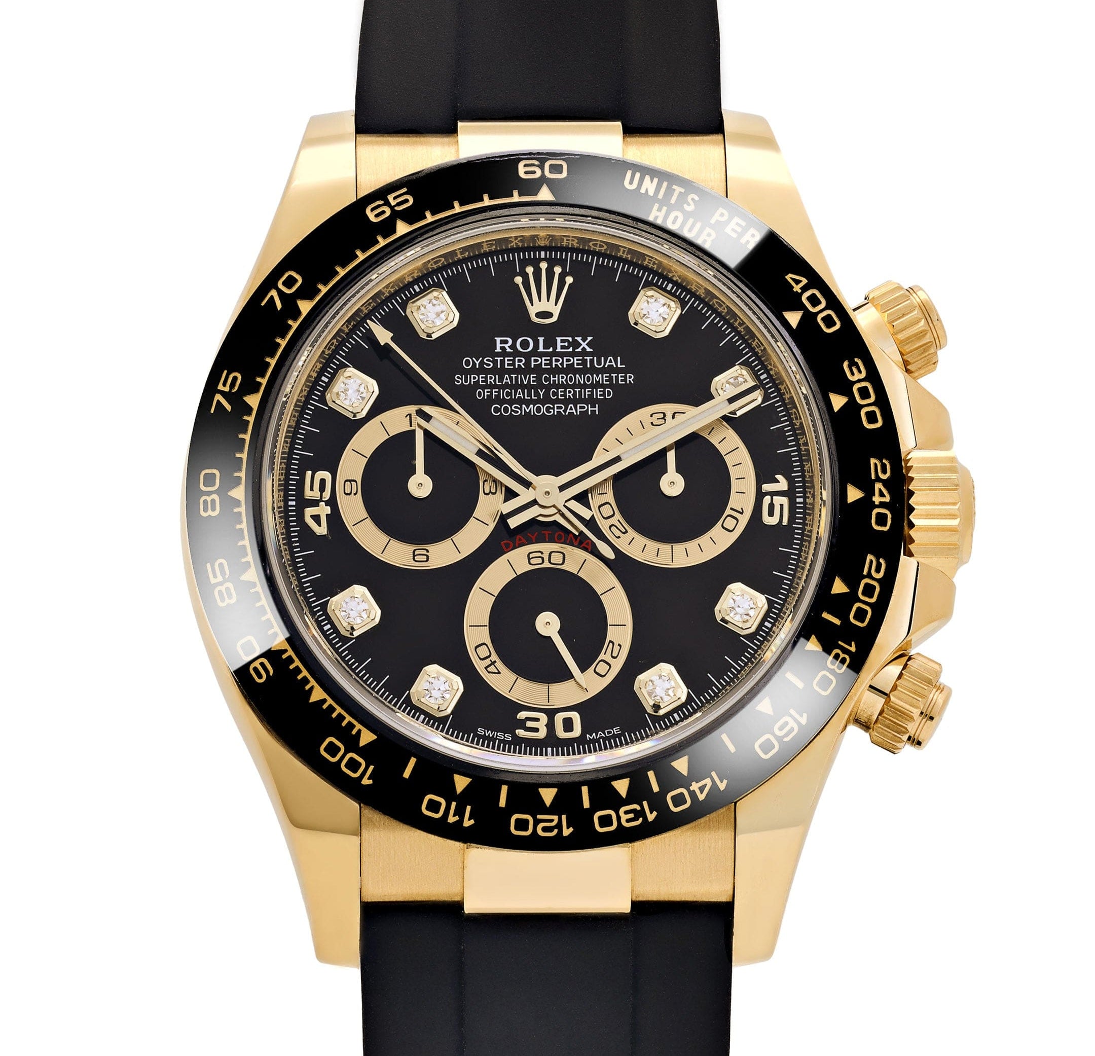 Rolex Daytona 116518LN Yellow Gold Black Diamond Dial