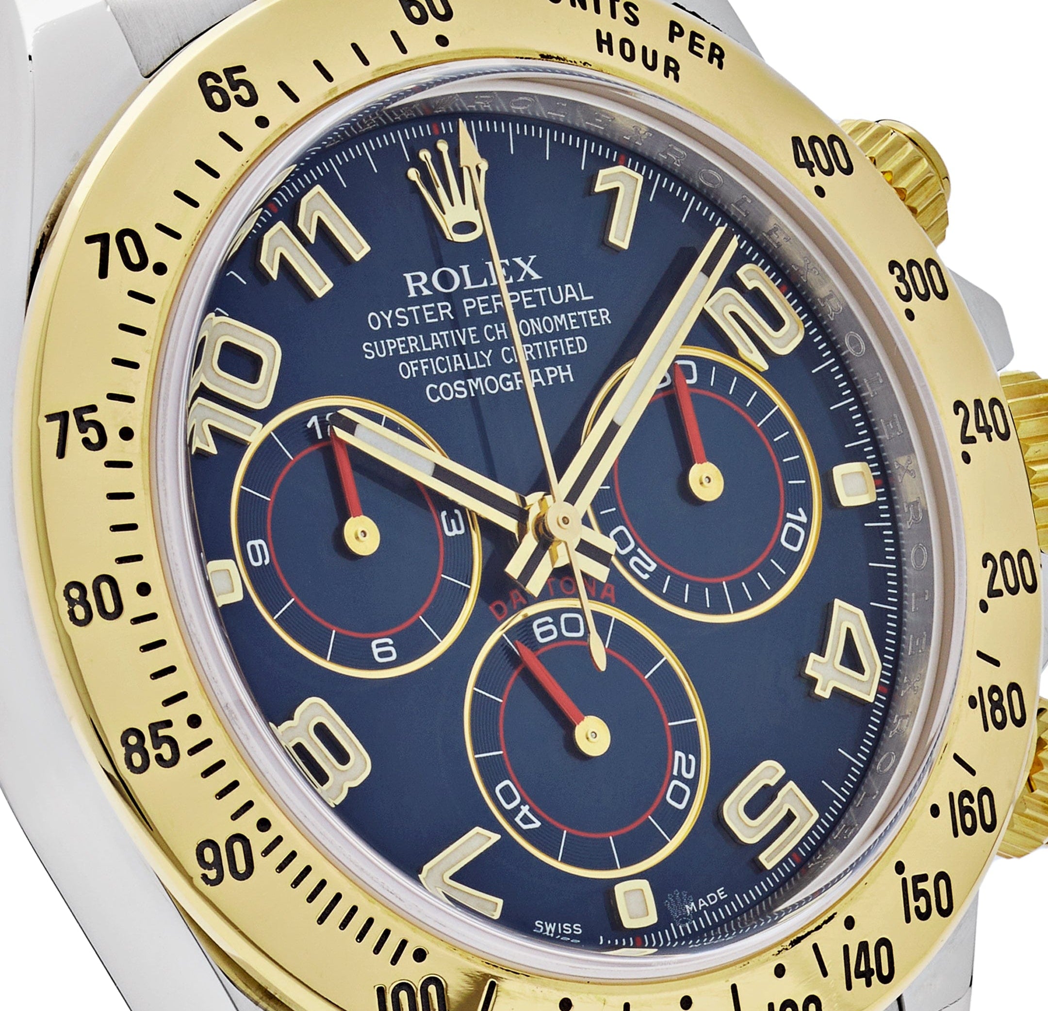 Rolex Daytona 116523 Stainless Steel and Yellow Gold Blue Dial