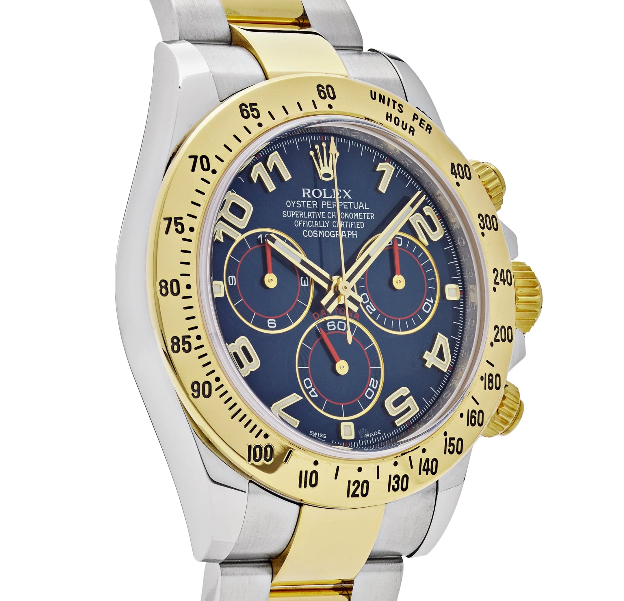 Rolex Daytona 116523 Stainless Steel and Yellow Gold Blue Dial