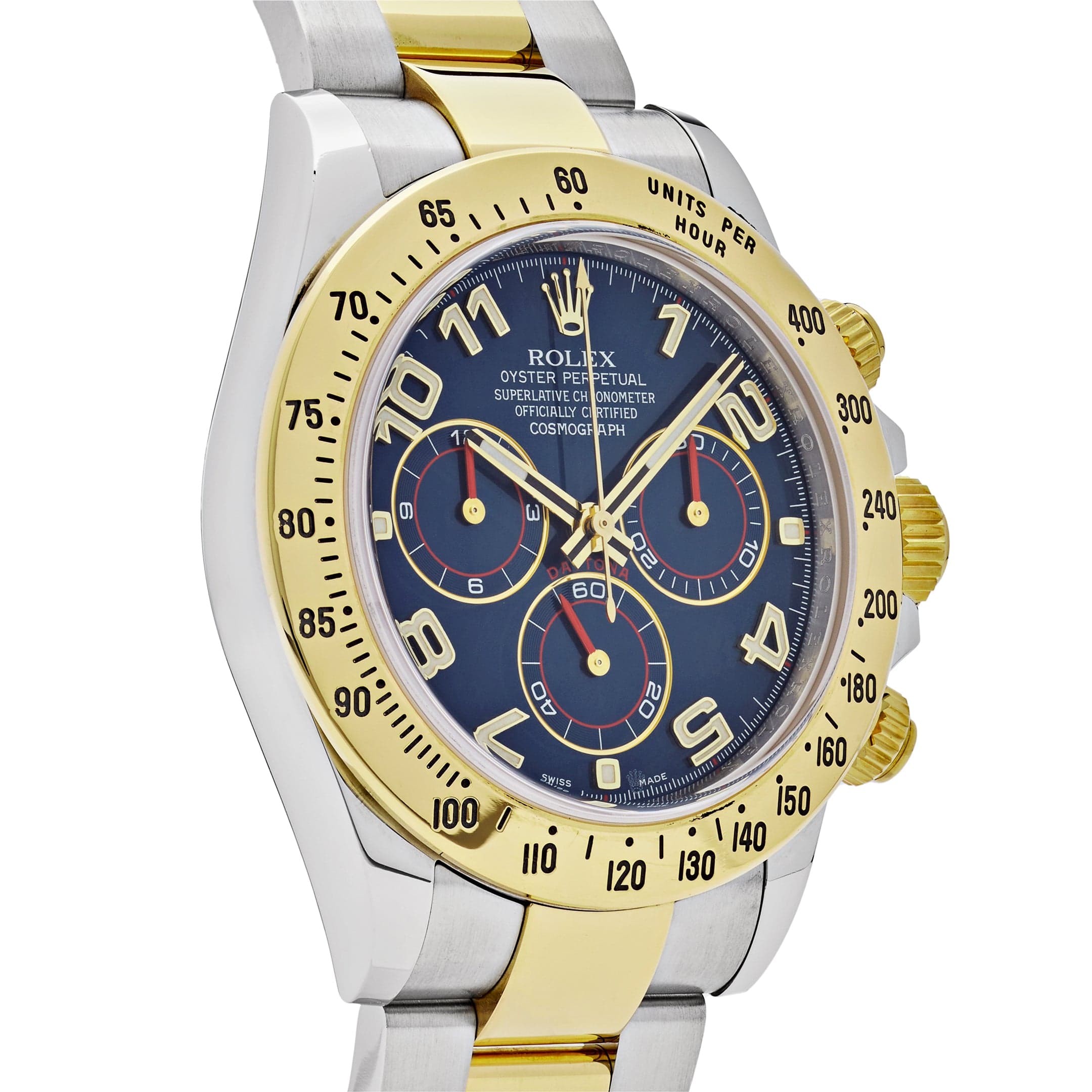Rolex Daytona 116523 Stainless Steel and Yellow Gold Blue Dial