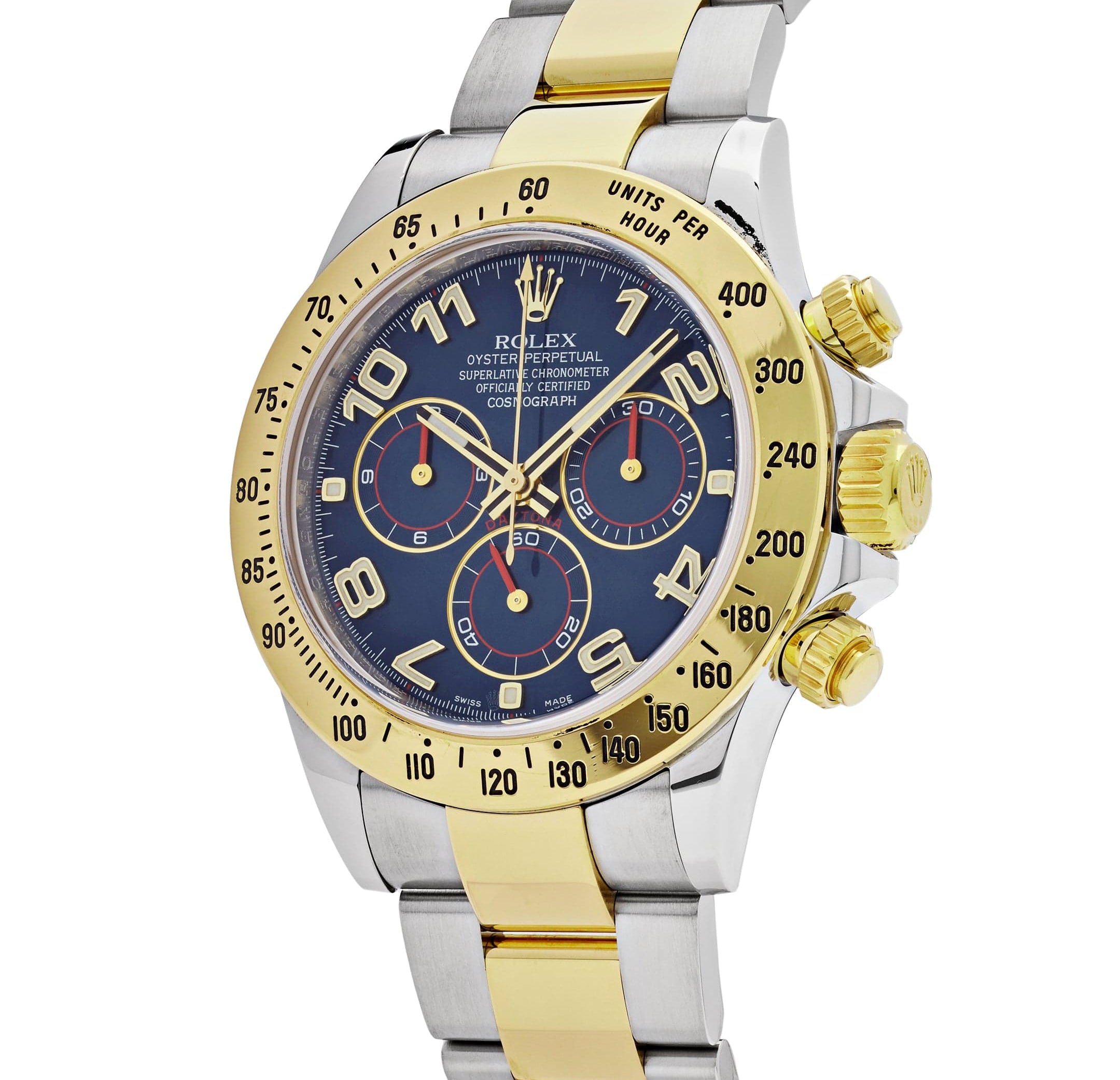 Rolex Daytona 116523 Stainless Steel and Yellow Gold Blue Dial