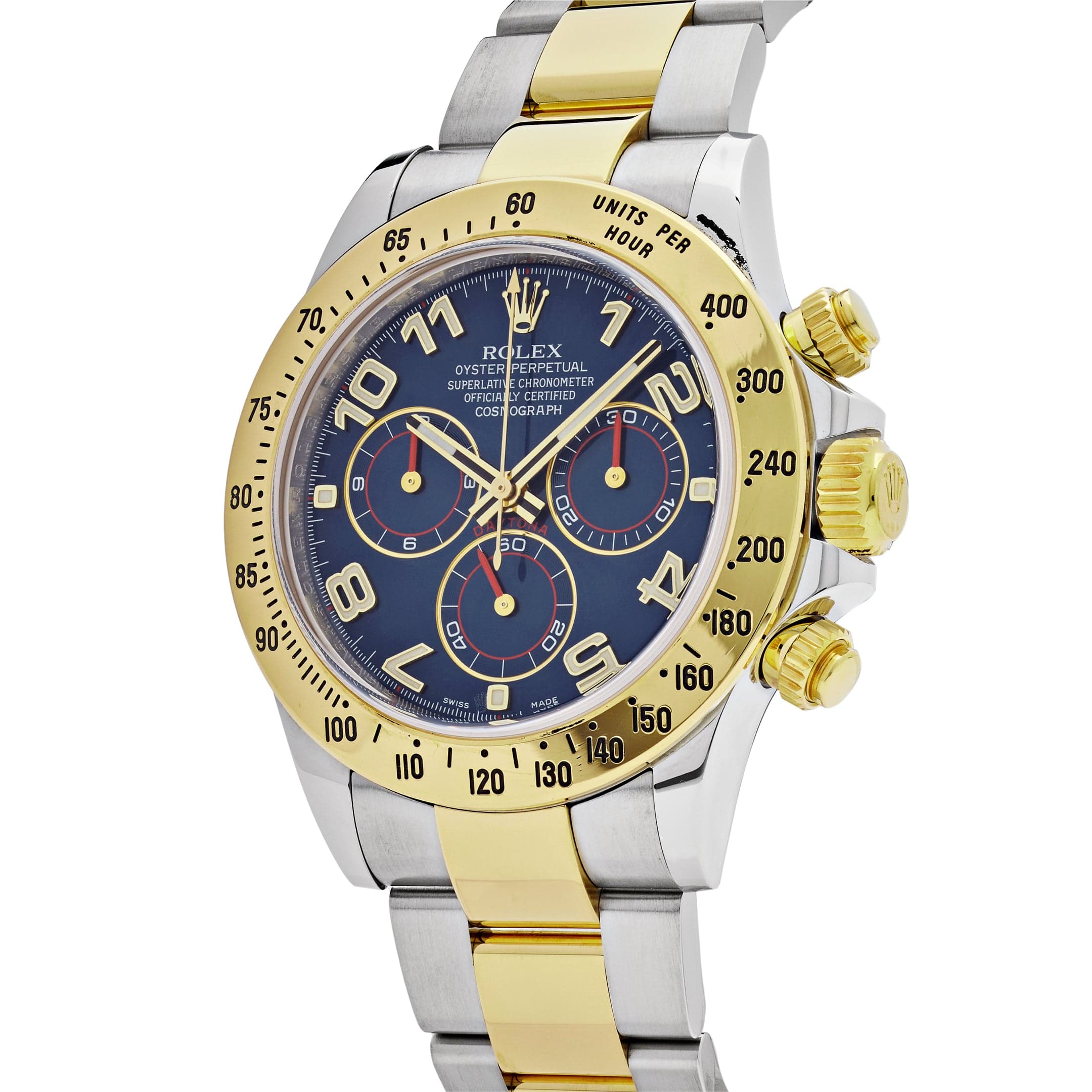 Rolex Daytona 116523 Stainless Steel and Yellow Gold Blue Dial