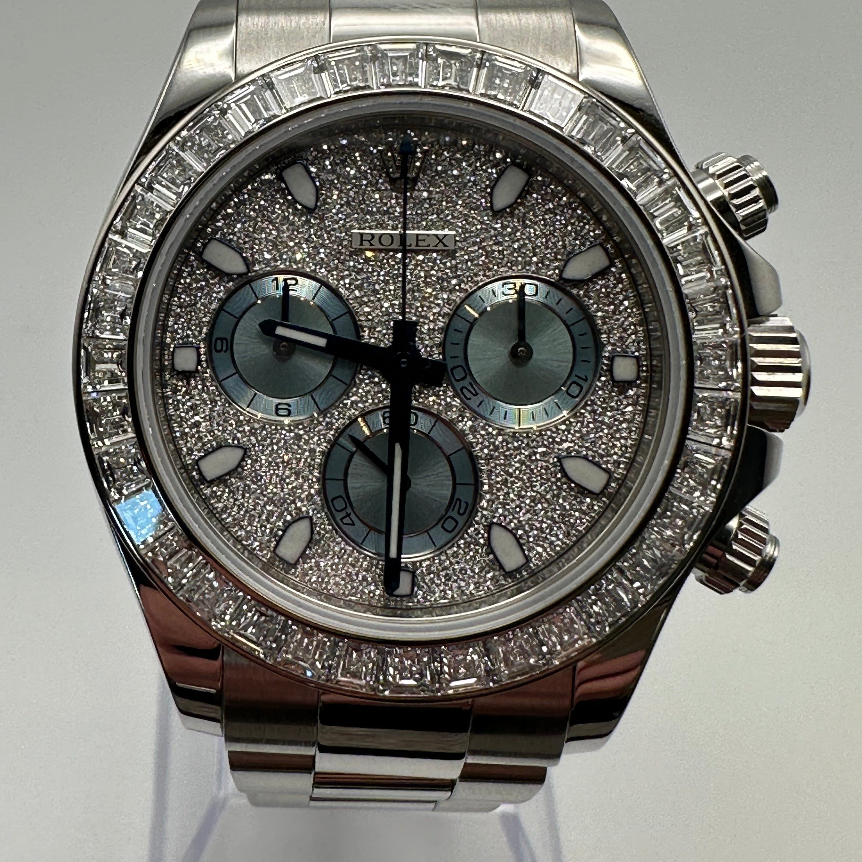 Rolex Daytona 116576TBR Platinum Pave Diamond Dial