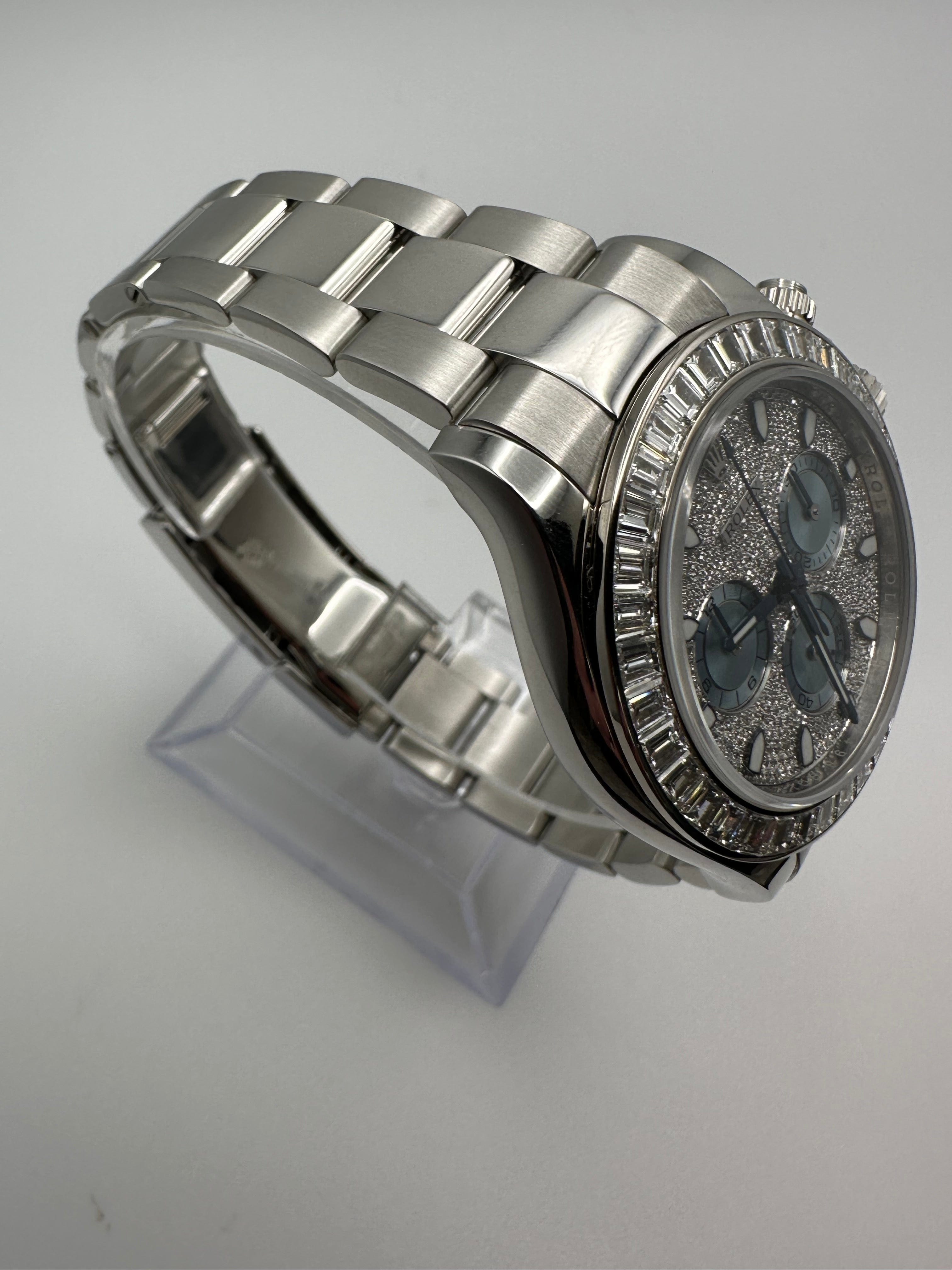 Rolex Daytona 116576TBR Platinum Pave Diamond Dial