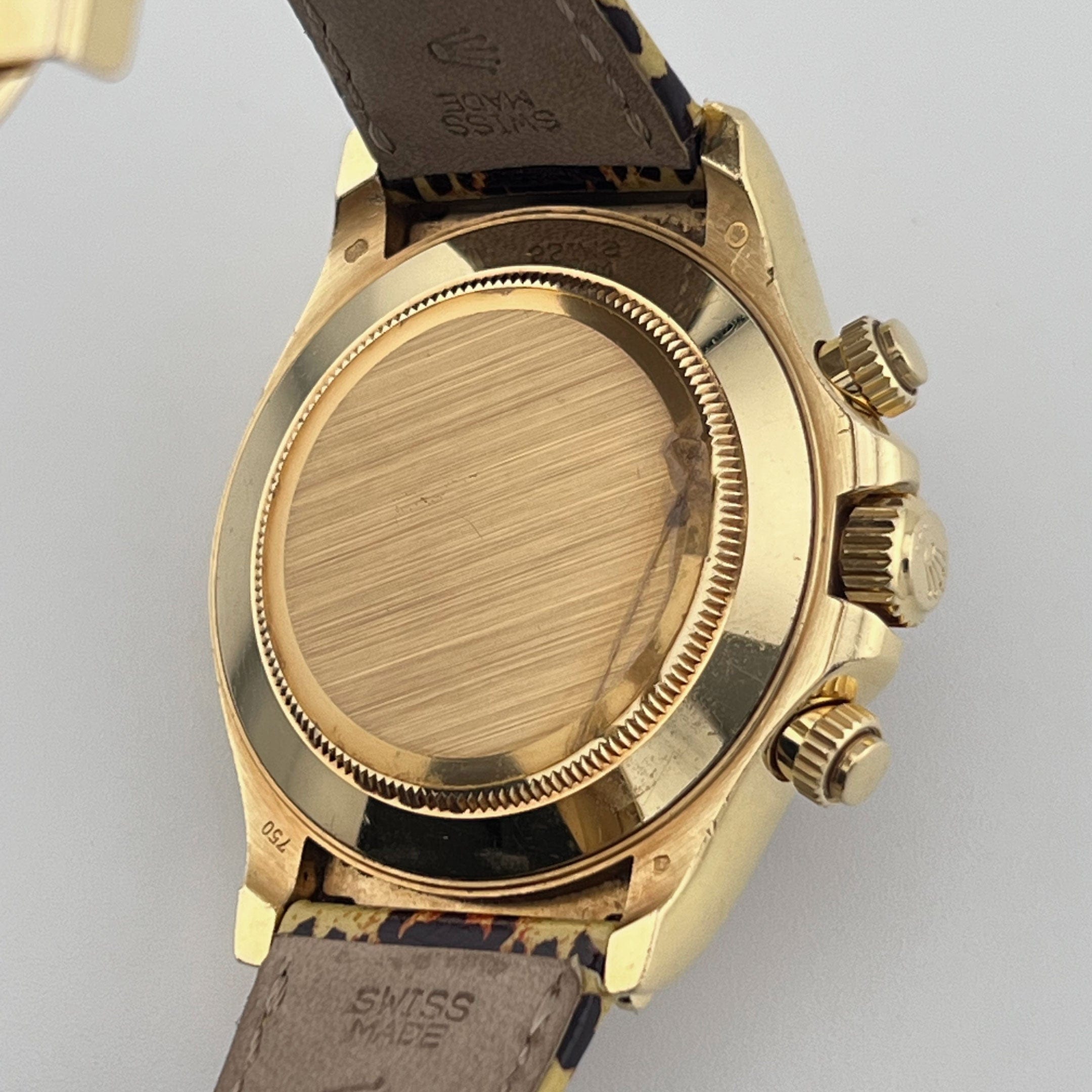 Rolex Daytona 116598SACO Yellow Gold 'Leopard' Diamond Dial Cognac Sapphire Bezel (2008)