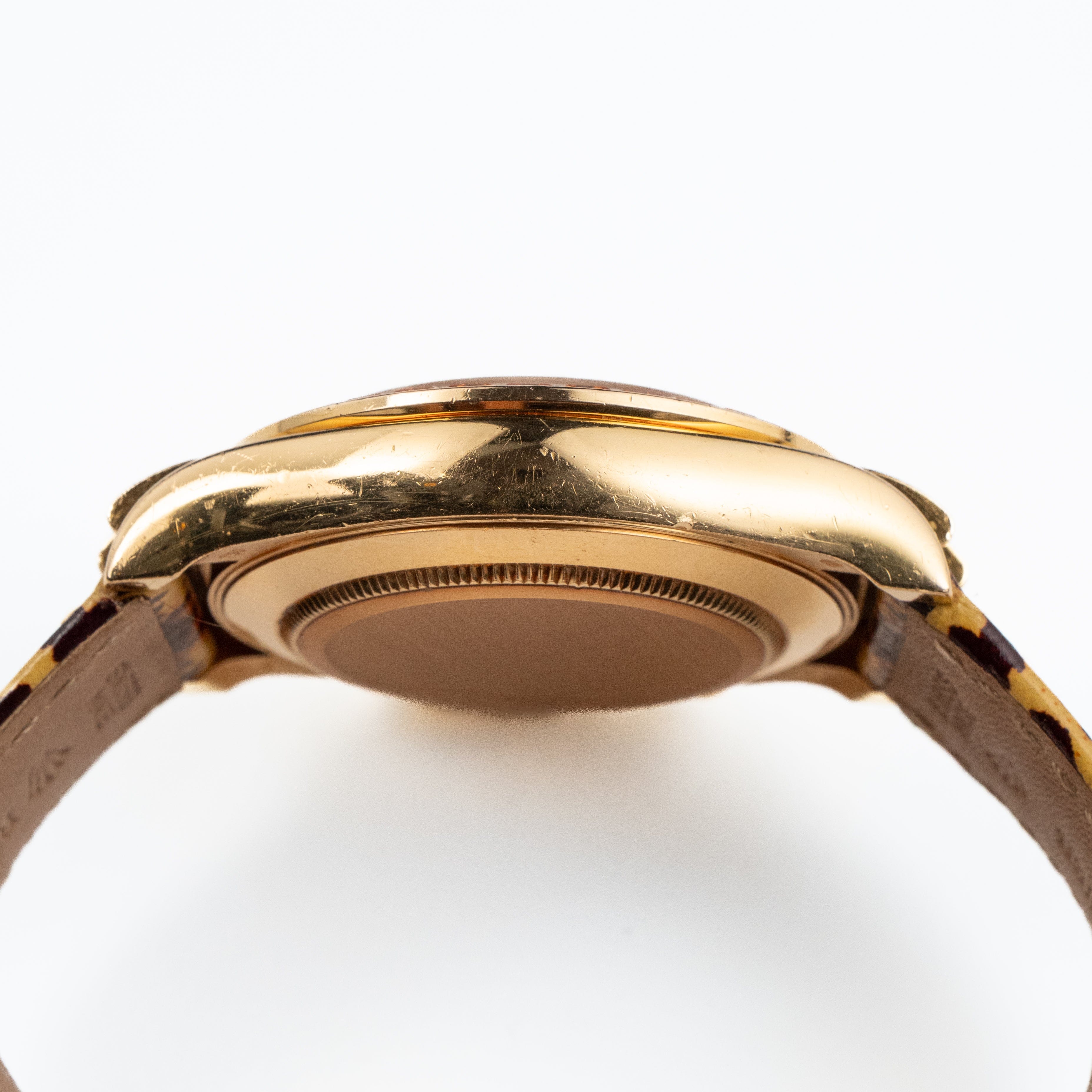 Rolex Daytona 116598SACO Yellow Gold 'Leopard' Diamond Dial Cognac Sapphire Bezel (2008)