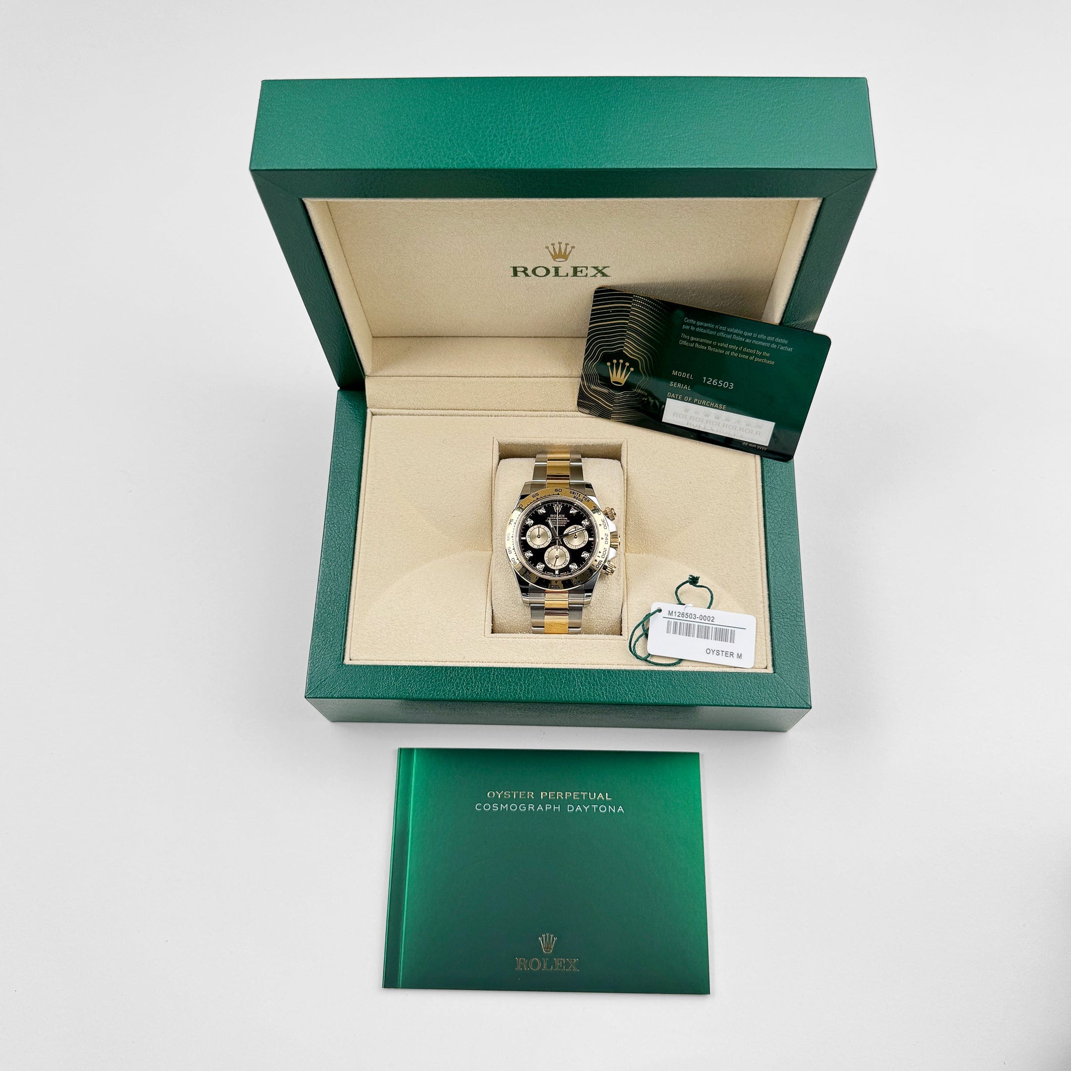 Rolex Daytona 126503 Stainless Steel Yellow Gold Black Diamond Dial (2024)