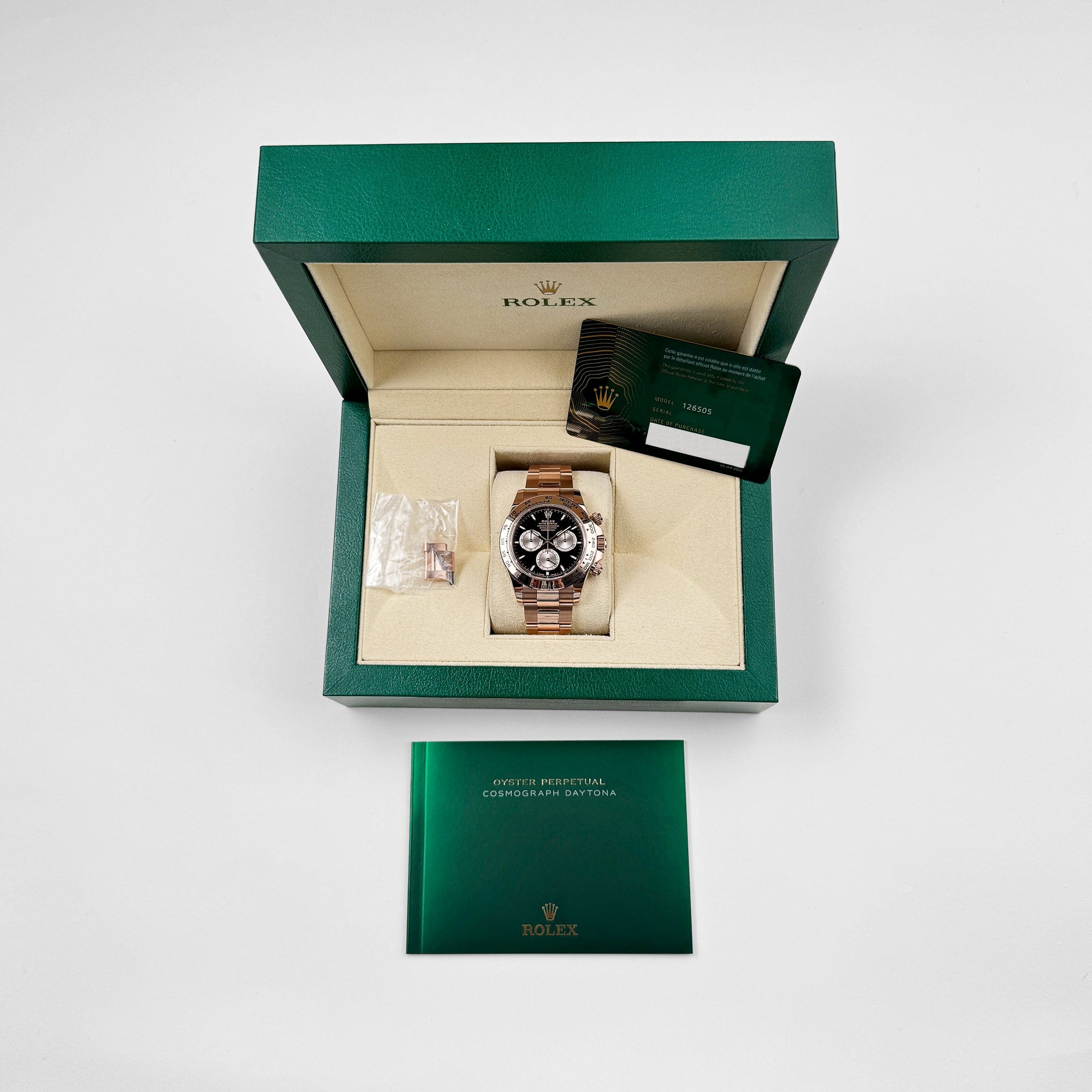 Rolex Daytona 126505 Rose Gold Bright Black Dial (2024)