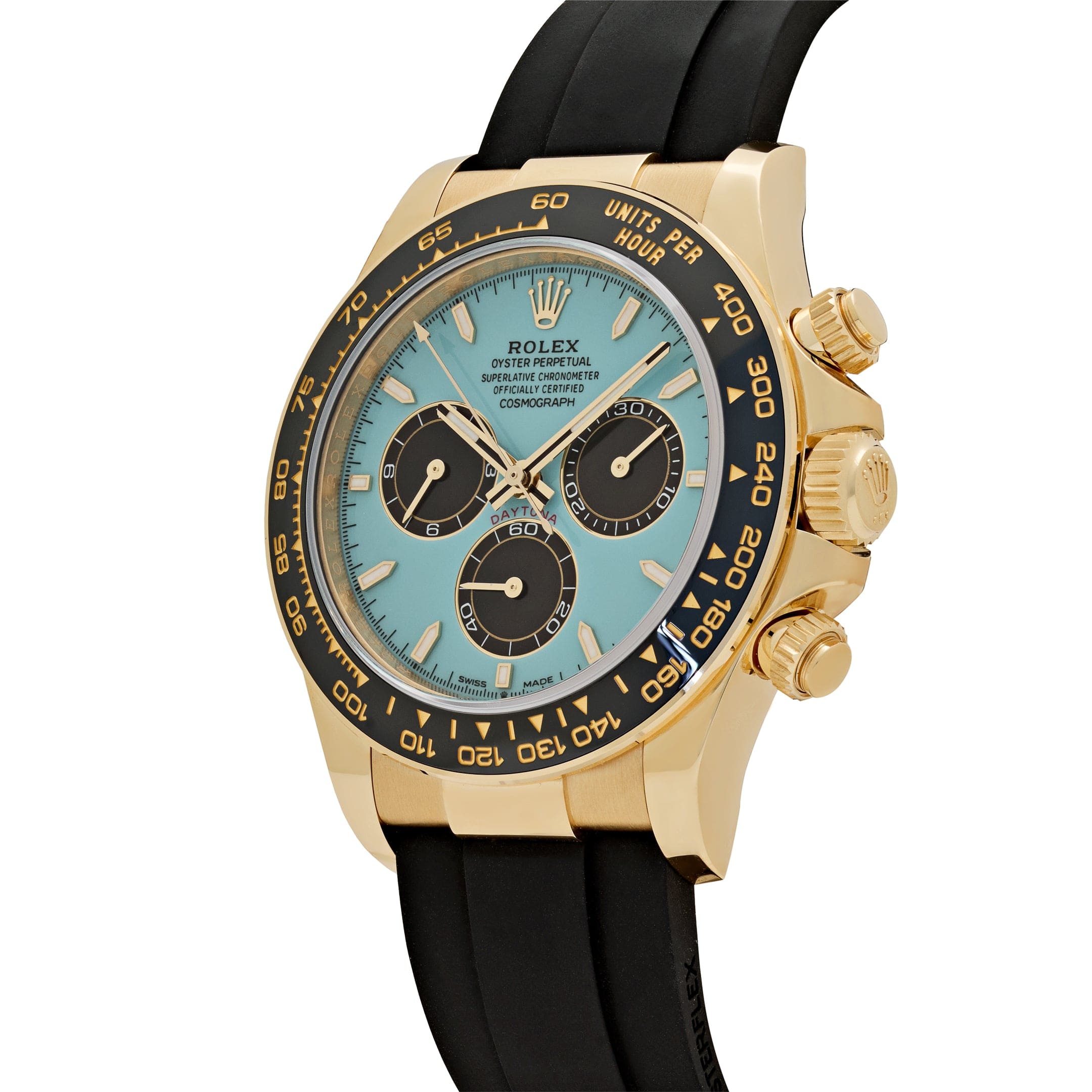 Rolex Daytona 126518LN Yellow Gold Turquoise Dial Oysterflex (2025)