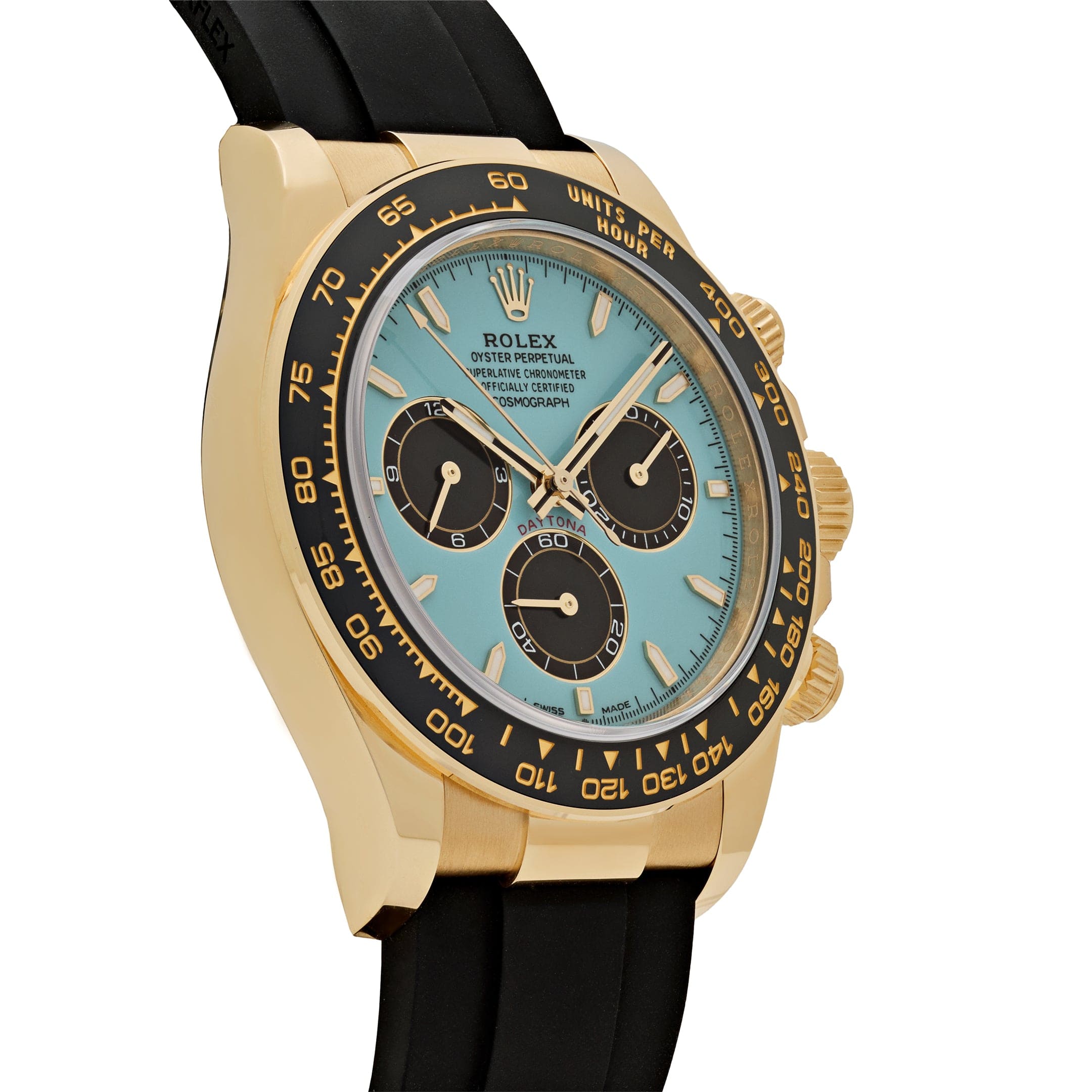 Rolex Daytona 126518LN Yellow Gold Turquoise Dial Oysterflex (2025)